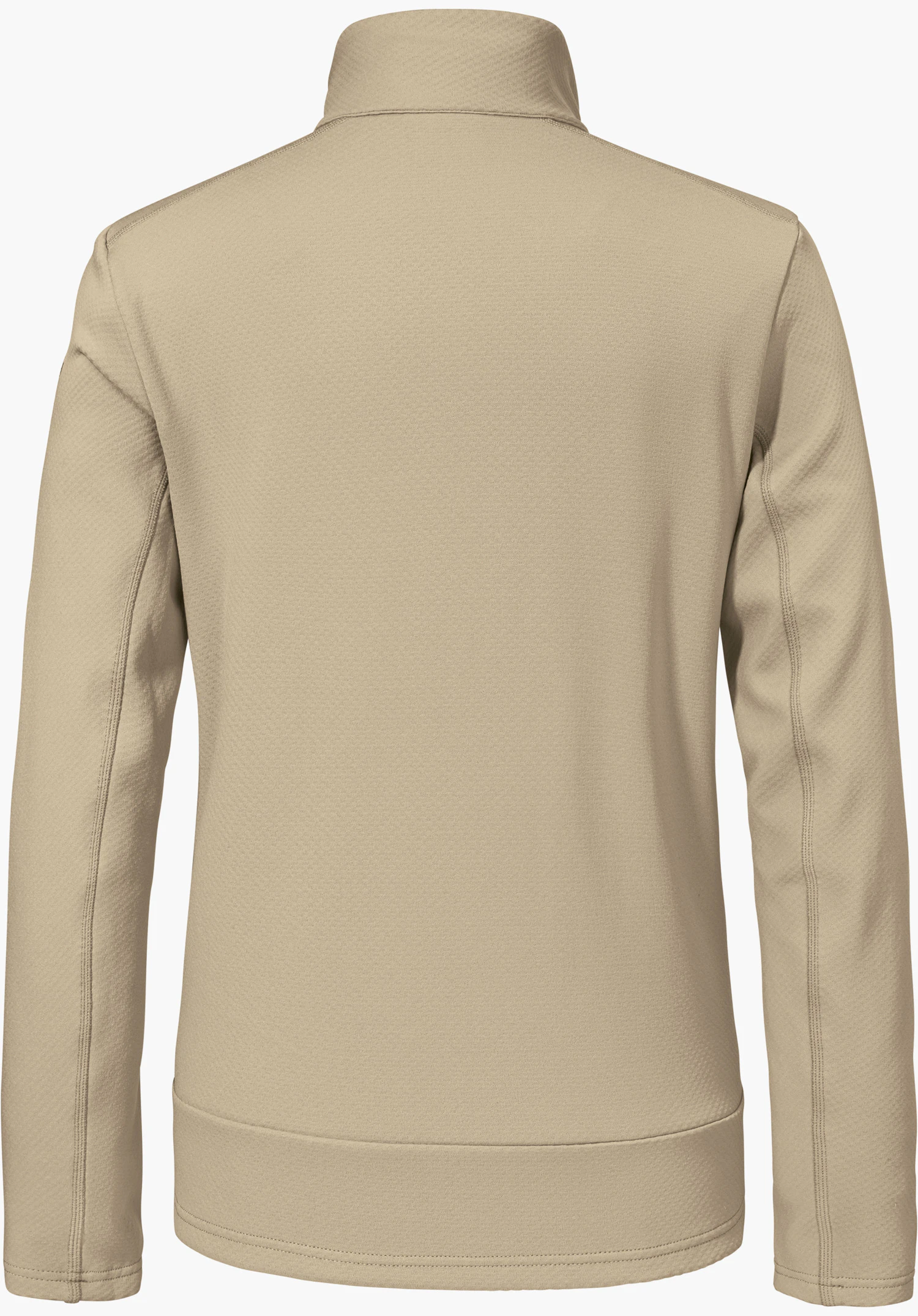 Fleece Jk Style Uriezzo WMS de couleur beige, vue de dos avec un col montant, isolé sur fond blanc.