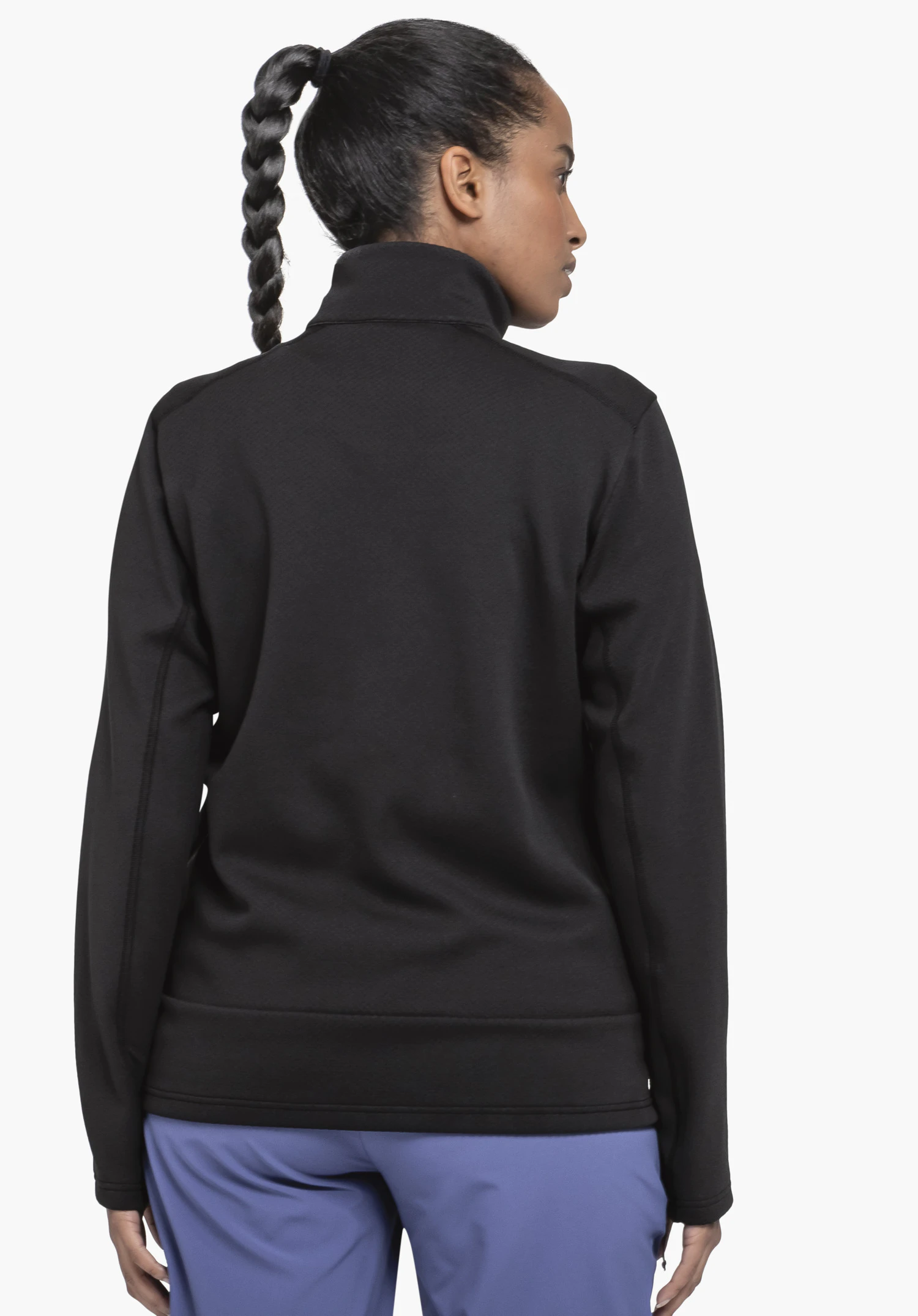 Fleece Jk Style Uriezzo WMS in black shows a model from the back against a neutral background.