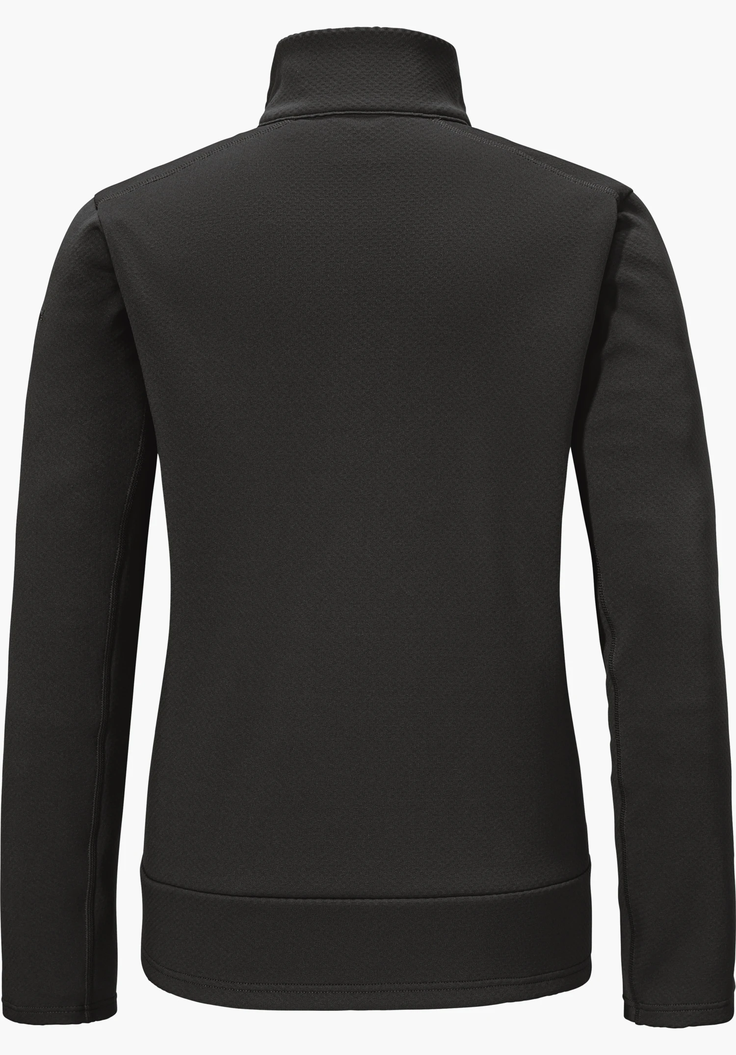 Fleece Jk Style Uriezzo WMS in black, shown from the back with a stand-up collar, isolated against a white background.
