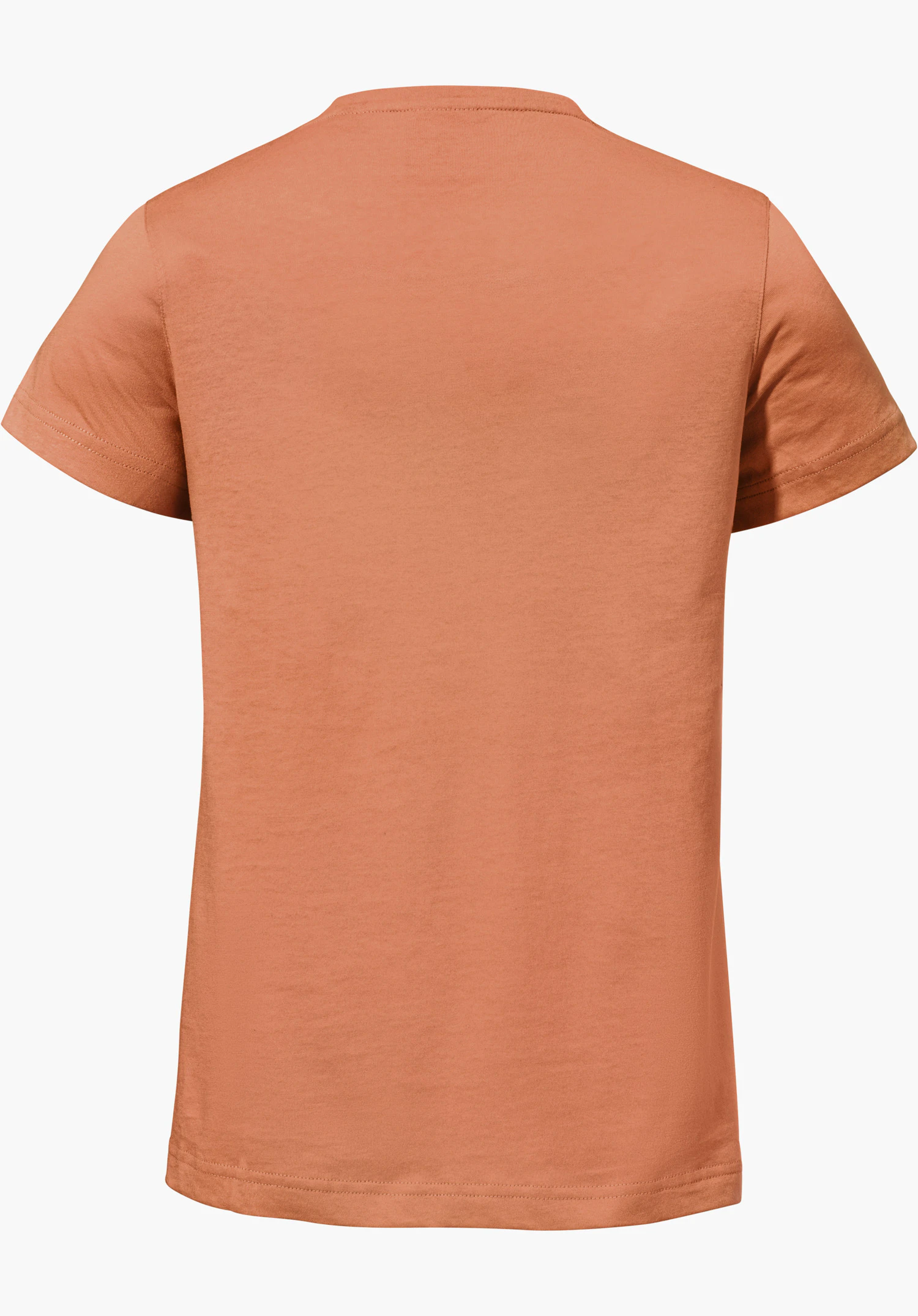 T Shirt Style Collada WMS in the colour orange, back view, isolated against a white background.