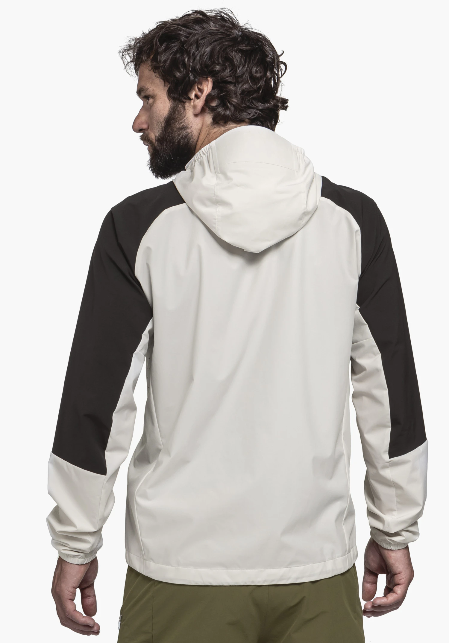 Hybrid Jk Style Mamry MNS in the color natur shown from the back. A model is wearing the jacket against a neutral background, looking slightly to the side.