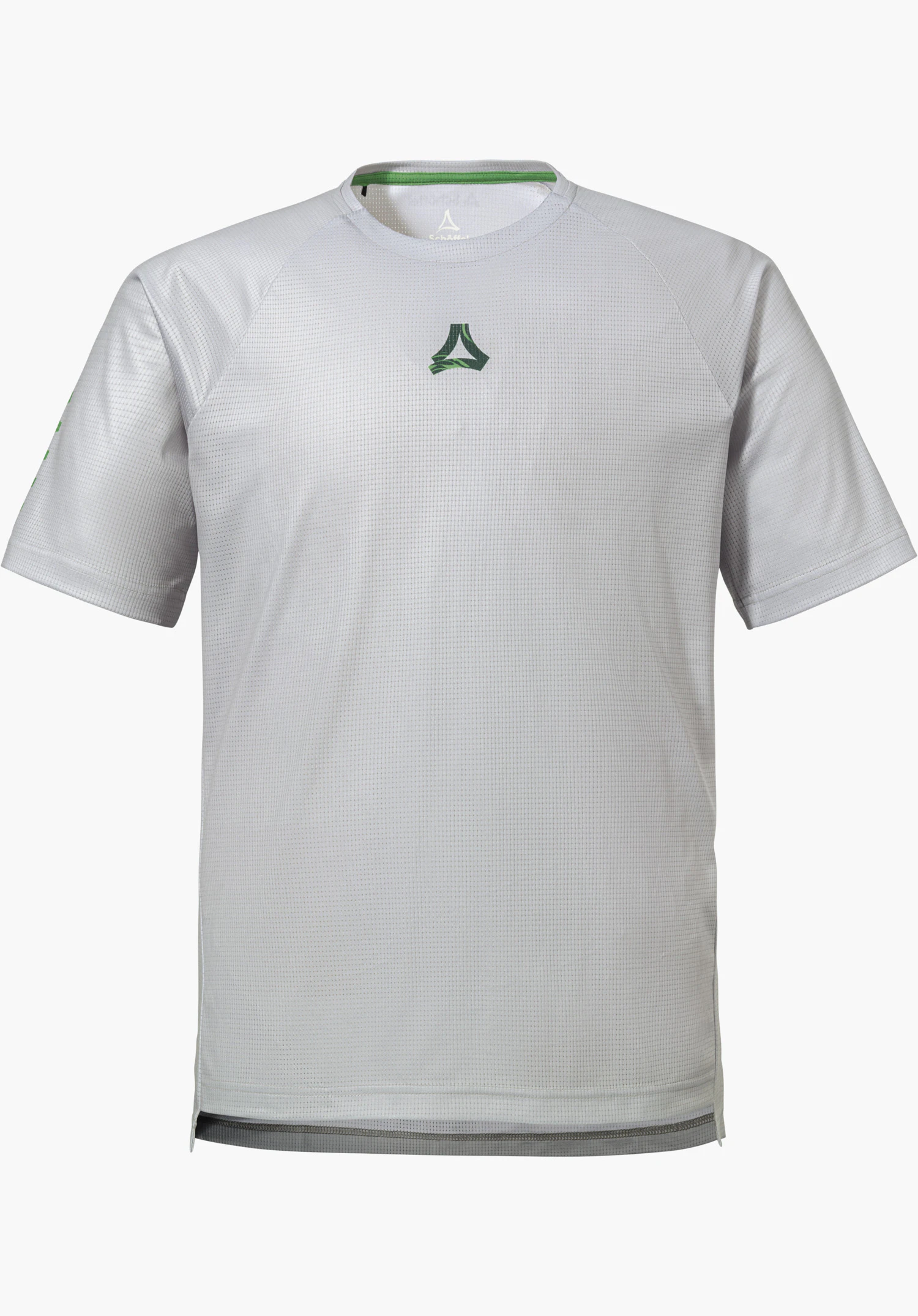 Shirt Style Koitere MEN in grey with a Schöffel logo on the chest, isolated on a white background.