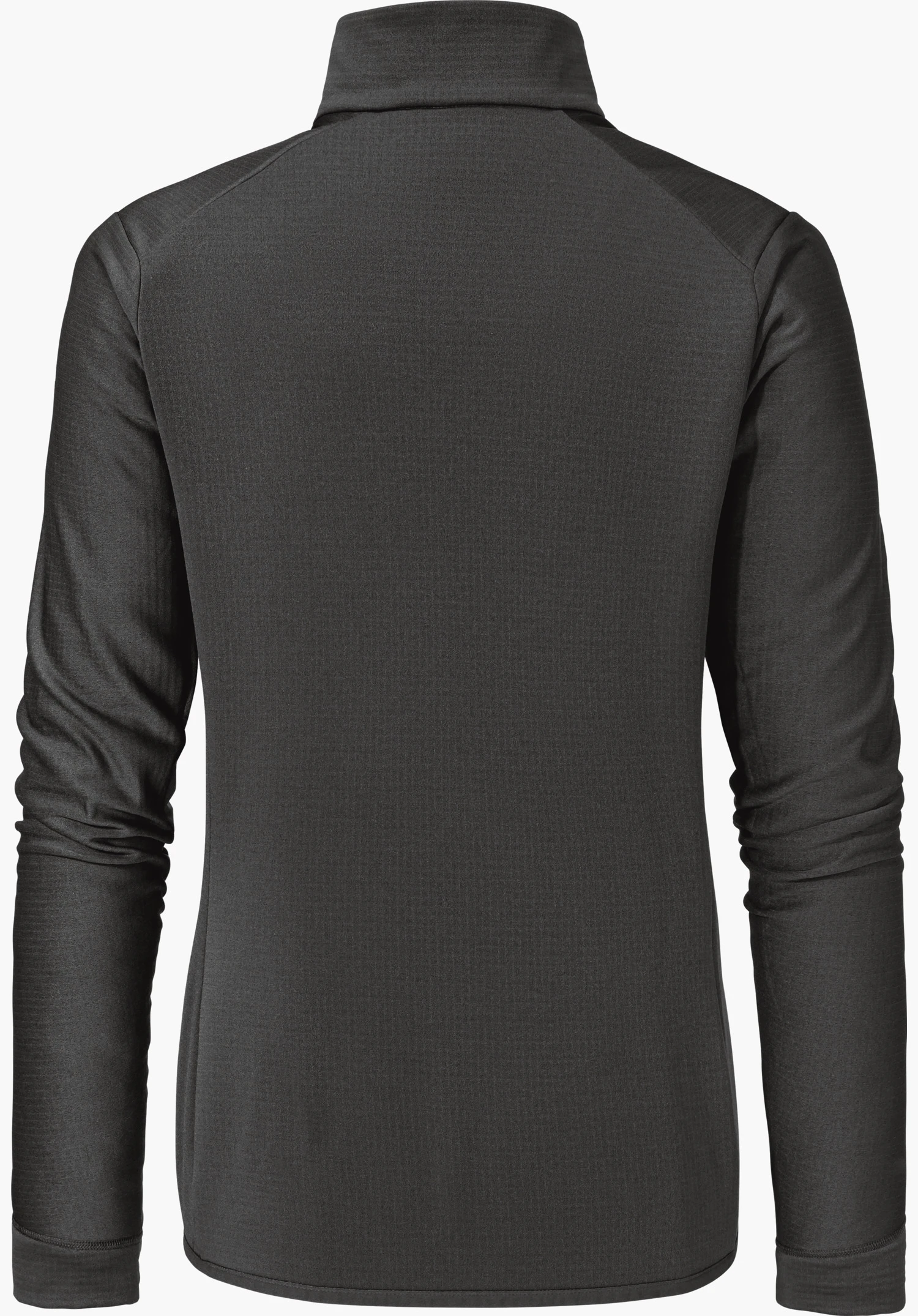 Fleece Jkt Style Blaueis WMS montre la vue de dos de la veste noire avec un col montant, isolée sur fond blanc.