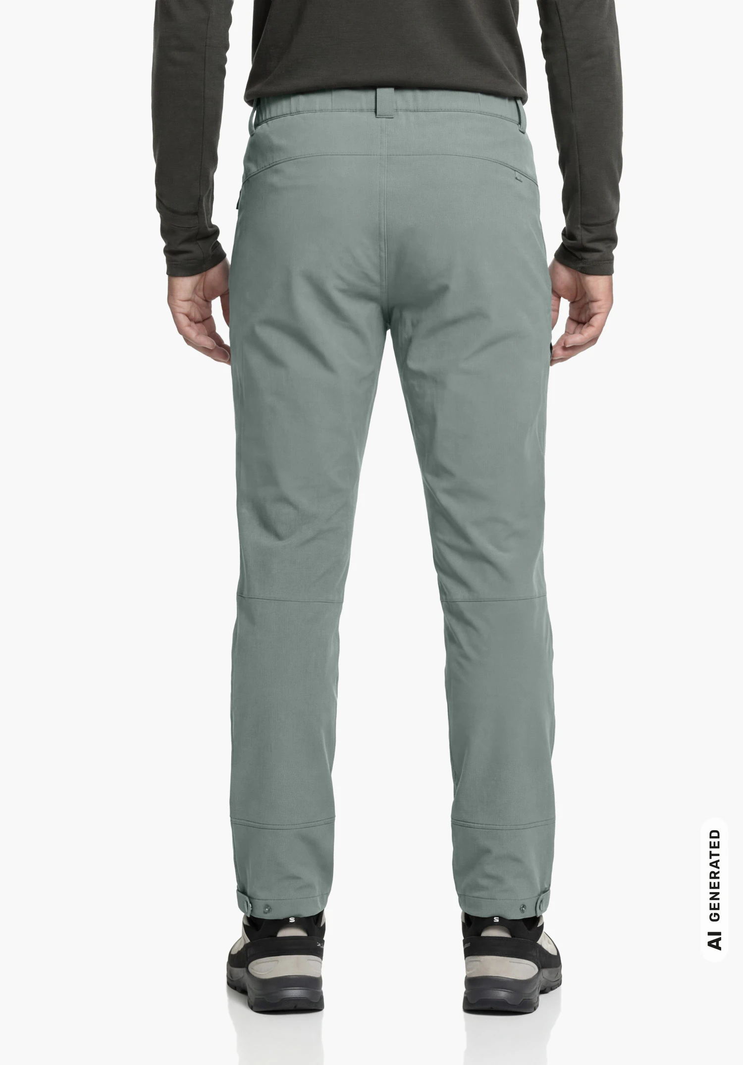 Pants Style Cascata MNS in grey, shown from the back against a neutral background. (AI-generated)
