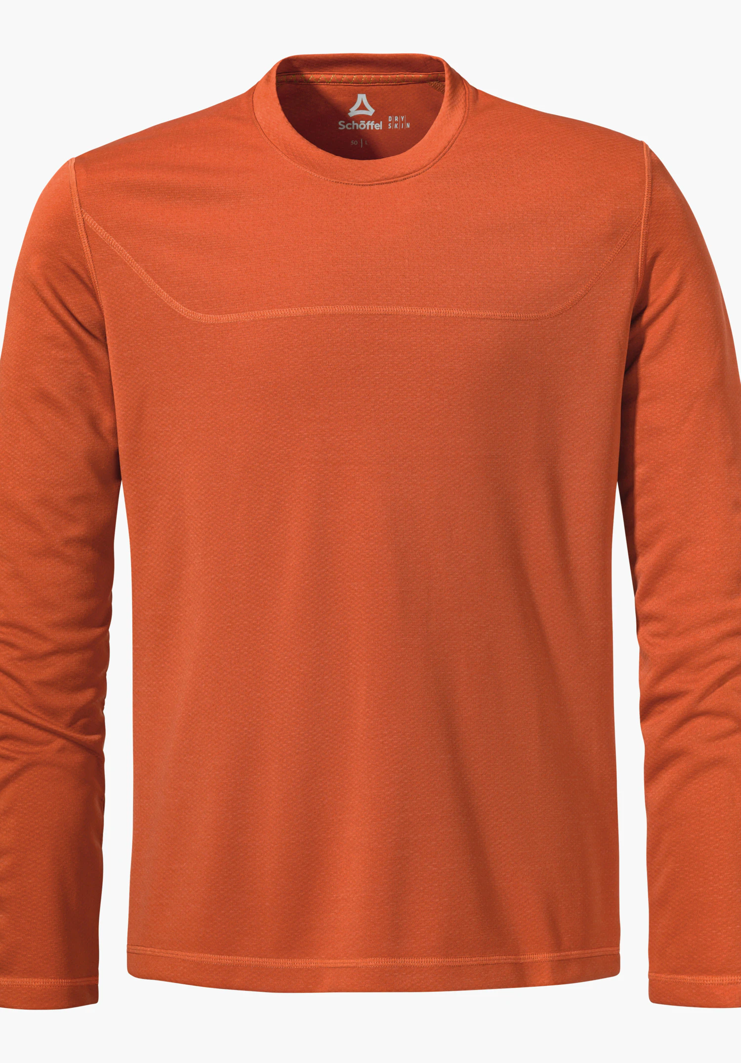 Urban Fleece Jk Style Gregale MNS veste polaire rouge avec empiècement poitrine et épaules noirs; fermeture éclair fermée; présentée de face; logo Schöffel sur la poitrine; inscription « Schöffel » sur la manche.