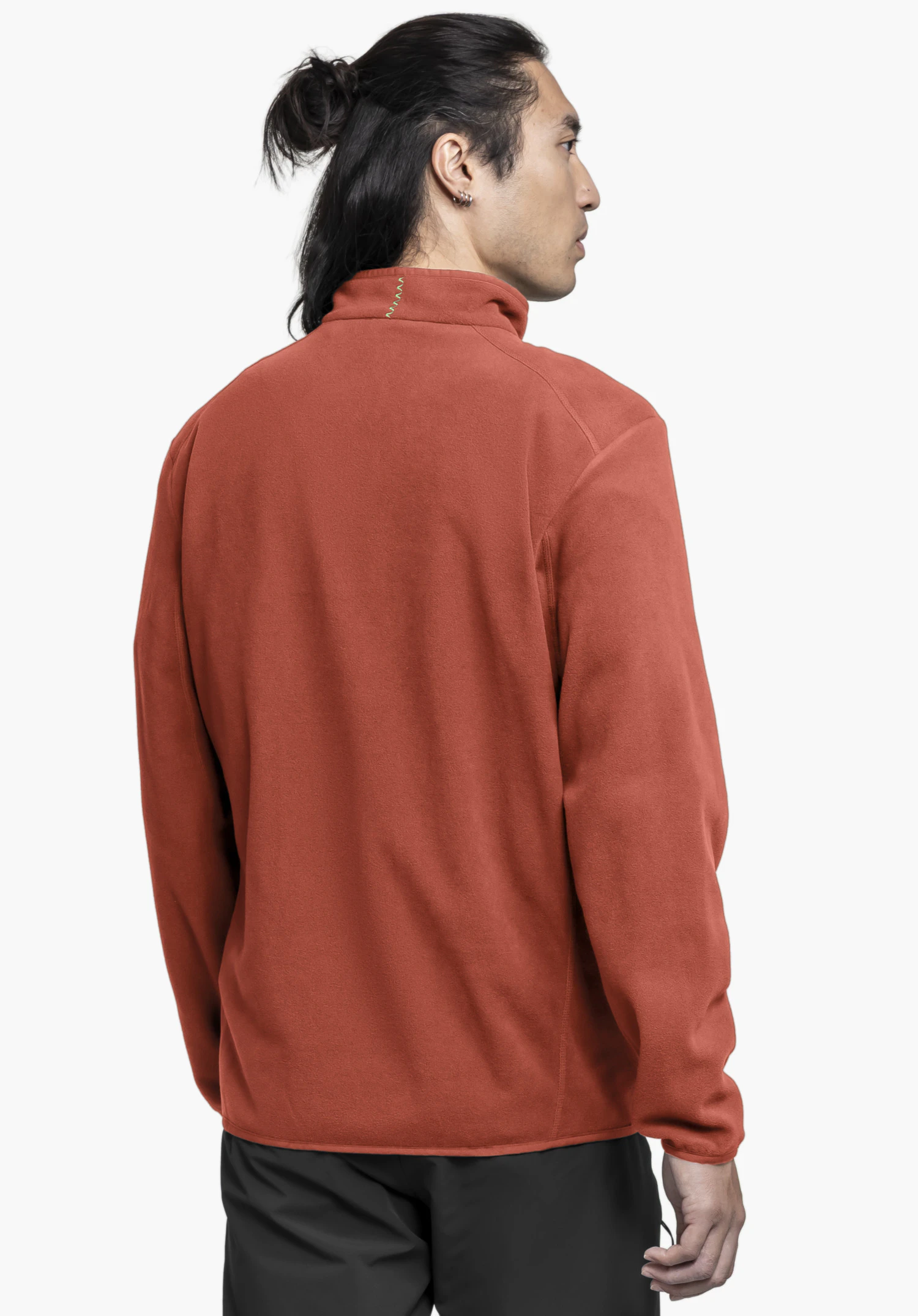 Fleece Jk Style Ash MNS in red, shown in a back view against a neutral background.