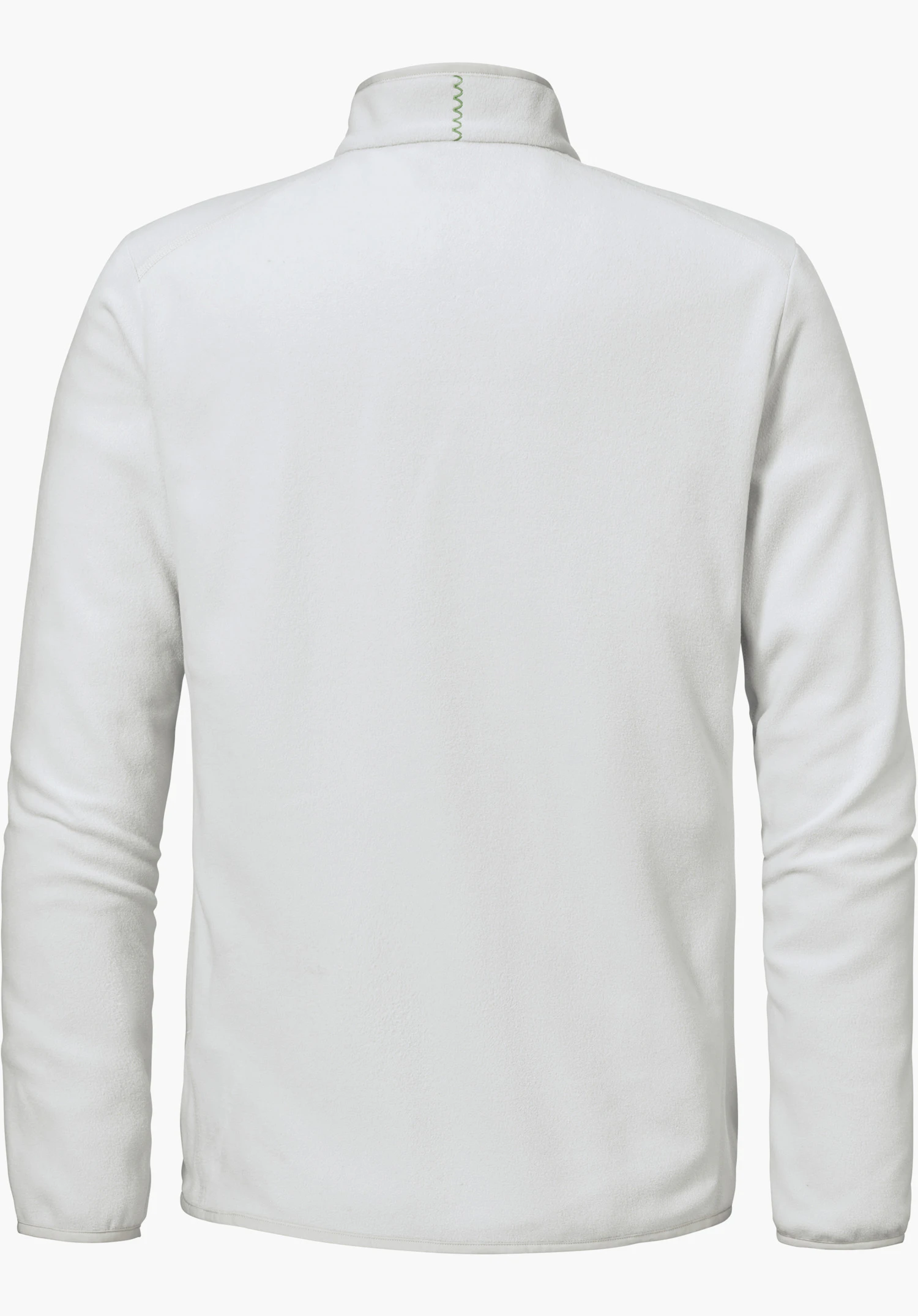 Fleece Jk Style Ash MNS as a back view in grey with a stand-up collar, isolated against a white background.
