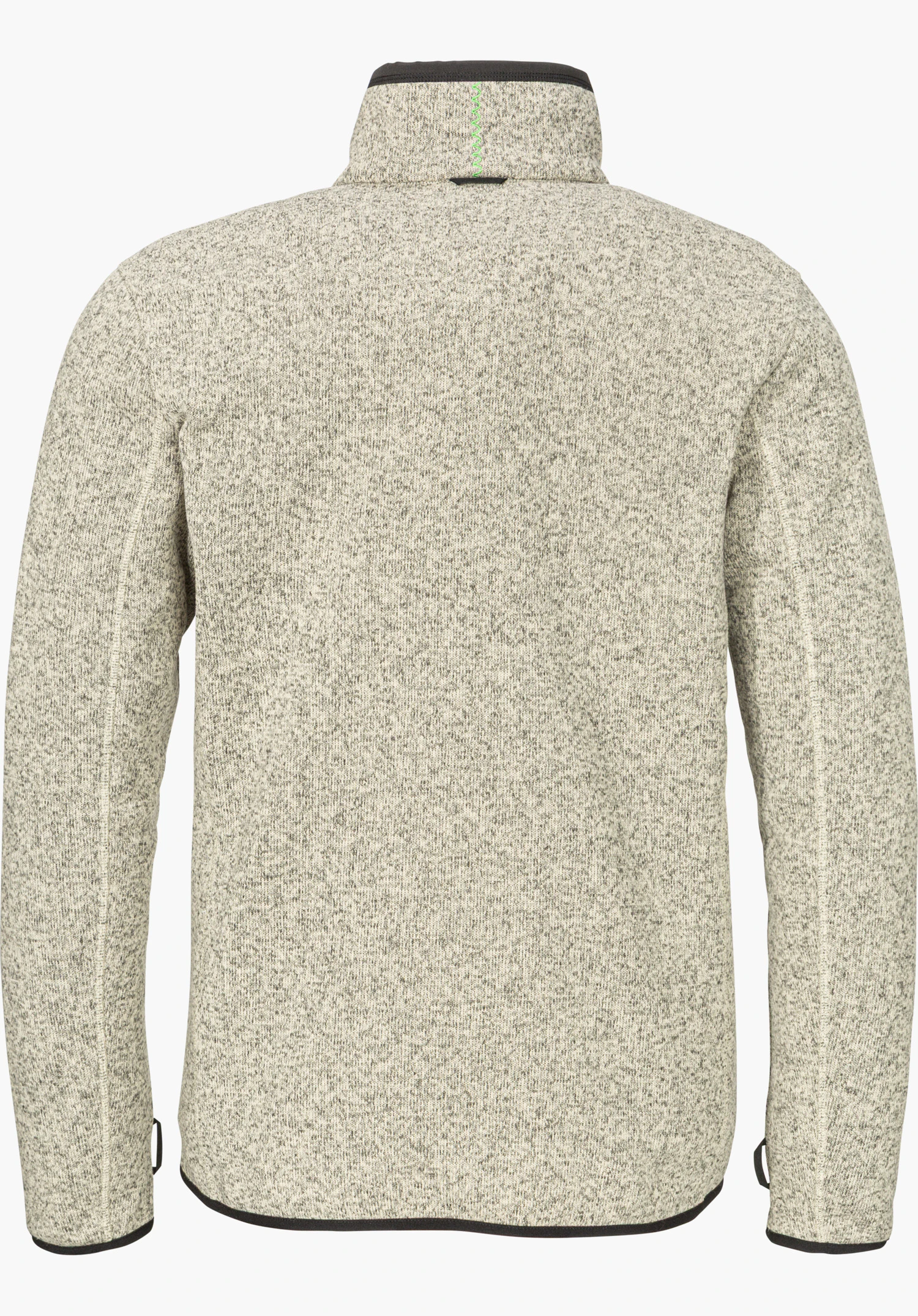 CIRC Fleece Jk Style Yew MNS in beige, shown from the back and isolated on a white background.