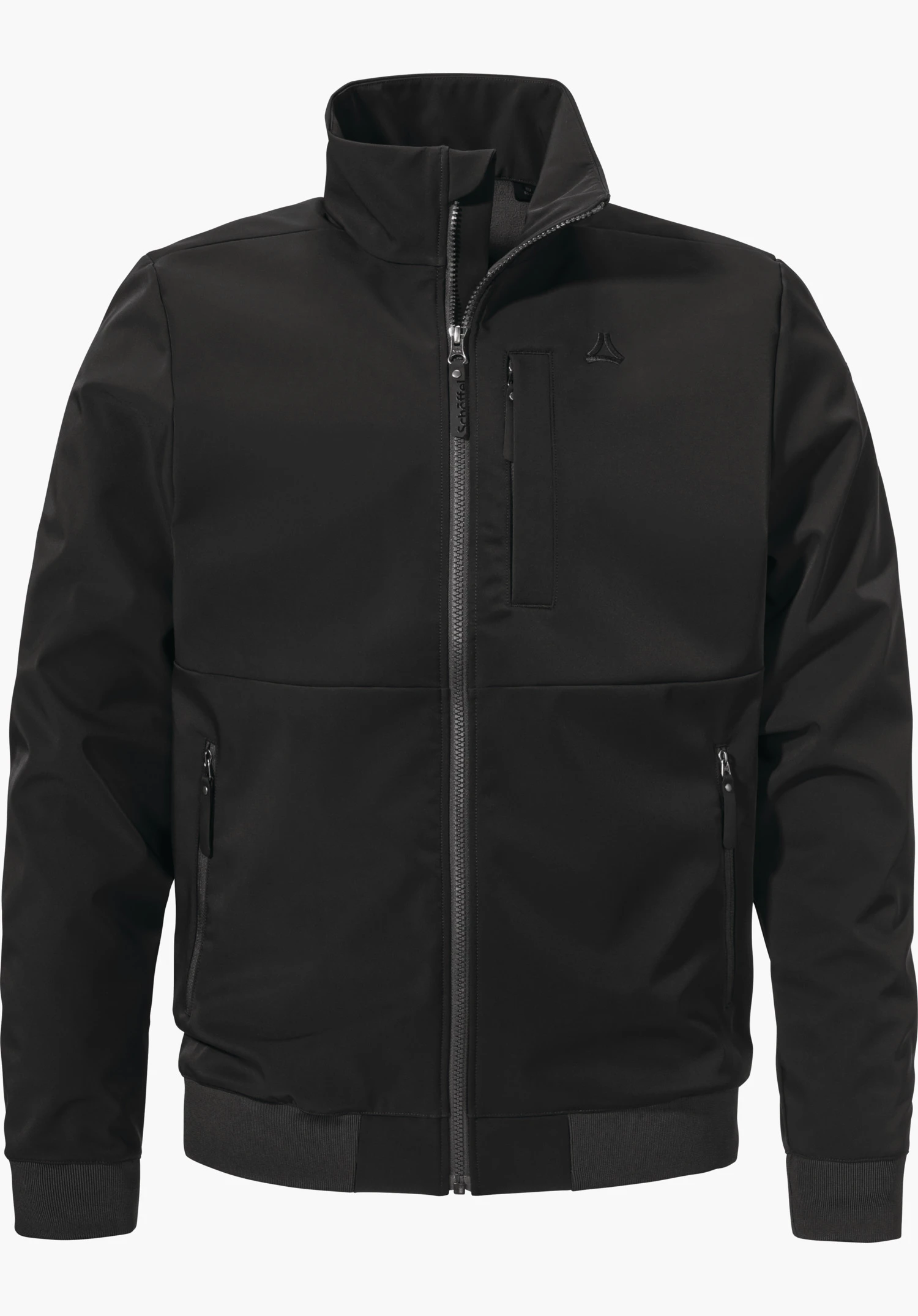 3in1 Jacket Style Tamina WMS veste multifonction noire avec capuche; fermeture frontale dissimulée; photo produit debout sur fond blanc; logo Schöffel sur la poitrine; inscription « VENTURI » sur la manche.