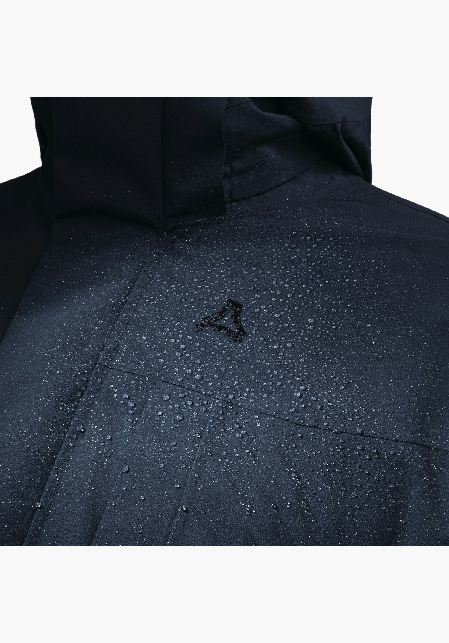3in1 Parka Style Borkol MNS. Detailaanzicht van de kraag met zachte binnenvoering en de ritssluiting op de blauwe jas. Close-up tegen een witte/neutrale achtergrond.