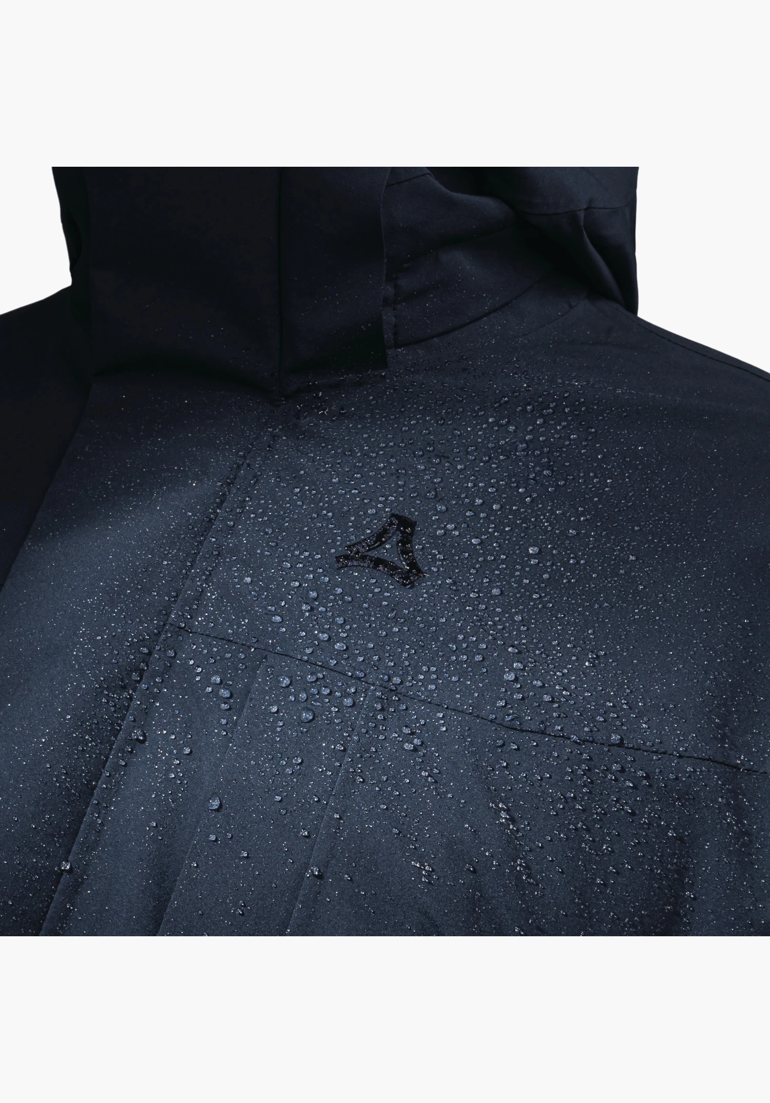 3in1 Parka Style Borkol MNS. Detailaanzicht van de kraag met zachte binnenvoering en de ritssluiting op de blauwe jas. Close-up tegen een witte/neutrale achtergrond.
