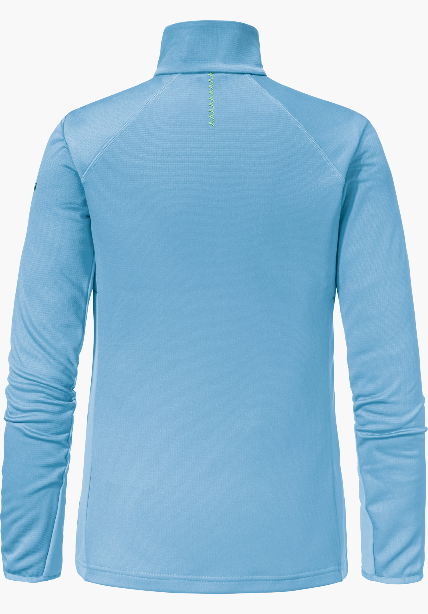 Fleece Jk Style Milagle WMS Veste polaire bleu clair, vue de dos; posée bien à plat, col montant avec couture visible à la nuque, détourage sur fond blanc.
