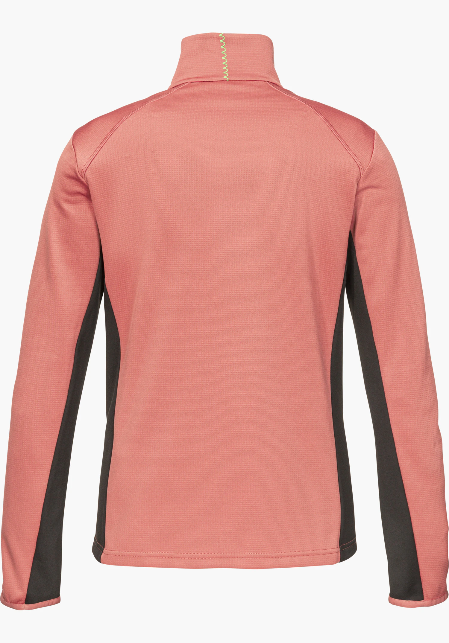 Fleece Jk Style Milagle WMS, veste polaire rose, vue de dos avec empiècements contrastants sur les manches et col haut, détourée sur fond blanc.
