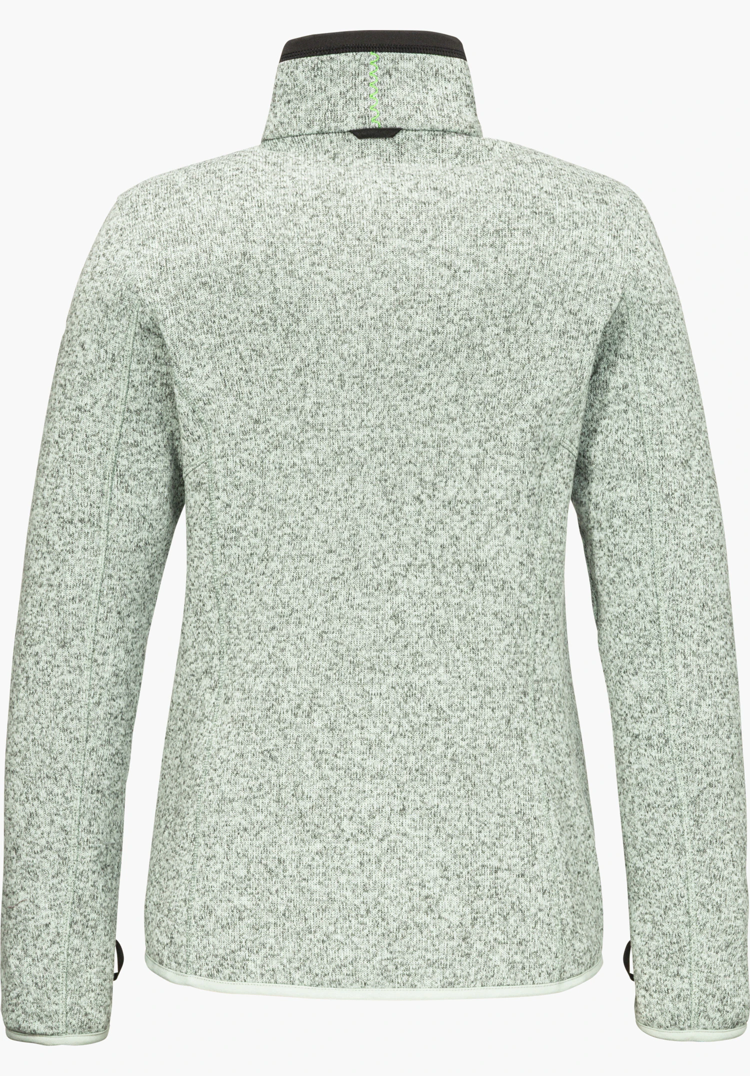CIRC Fleece Jk Style Yew WMS en vert, vue de dos, détourée sur fond blanc.