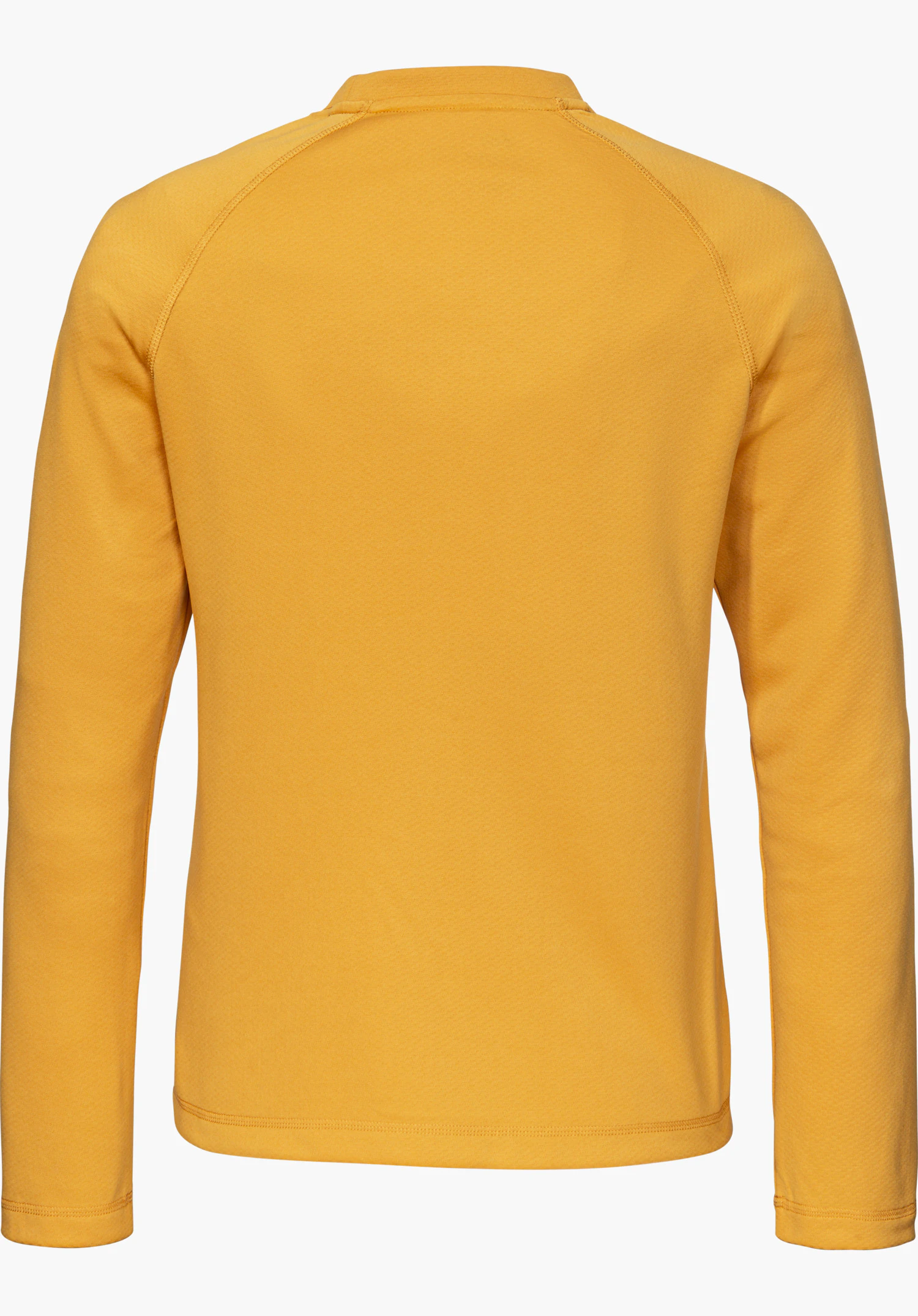 CIRC Longsleeve Style Smue WMS in yellow, shown from the back and isolated on a white background.