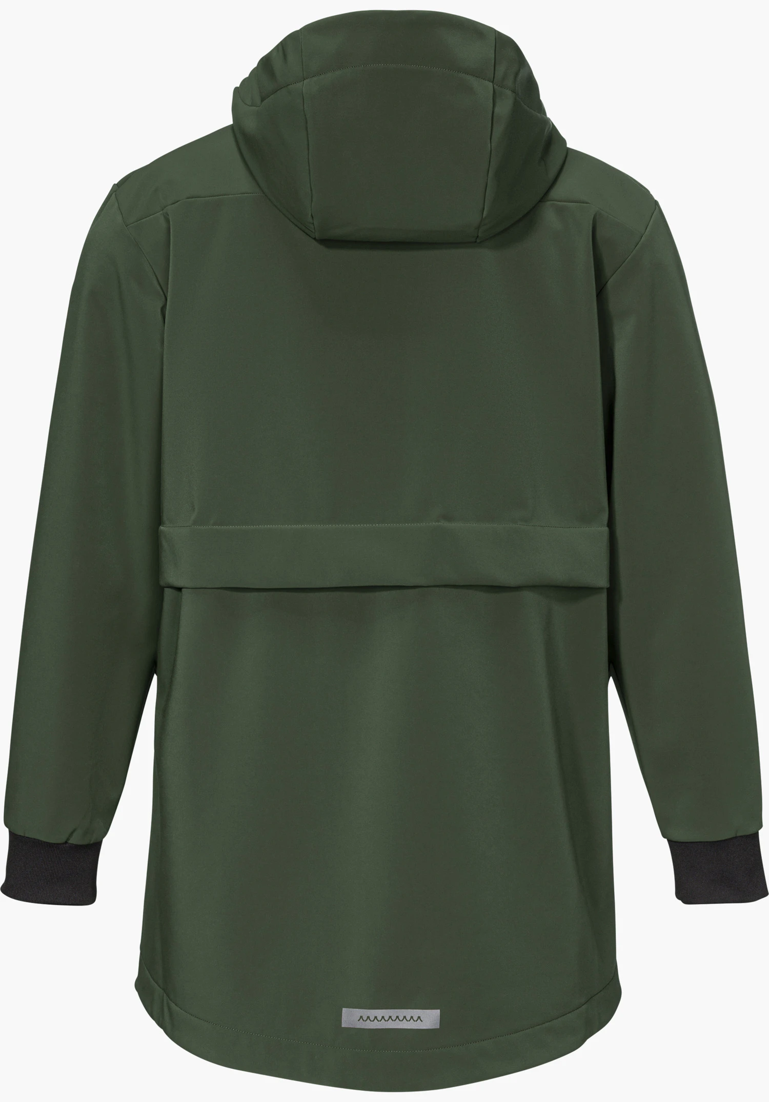 Softshell Jk Style Suavio WMS, veste softshell verte, vue de dos, détourée sur fond blanc.