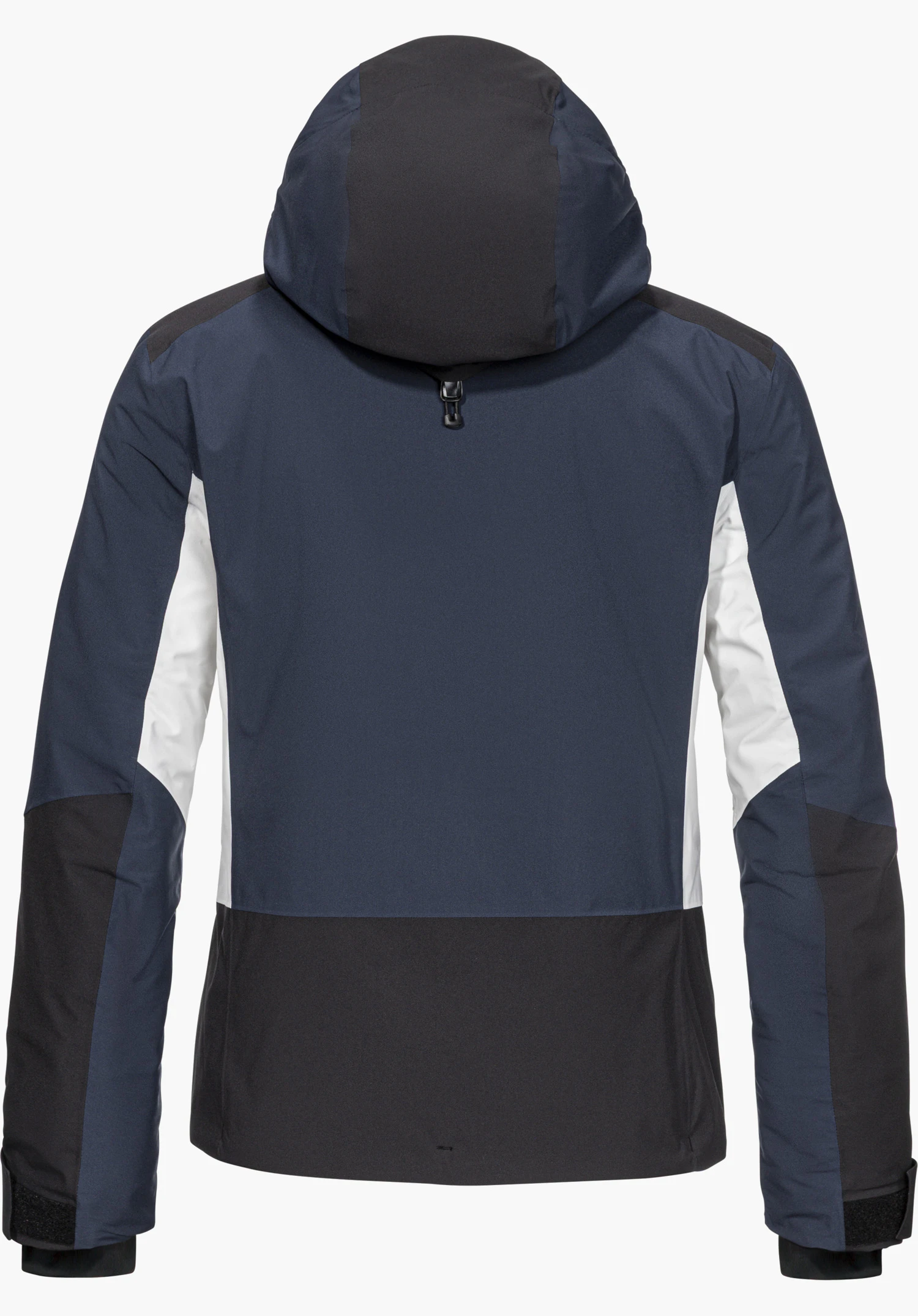Jacket Style Zandwel WMS, veste de ski bleue, vue de dos avec capuche, détourée sur fond blanc.