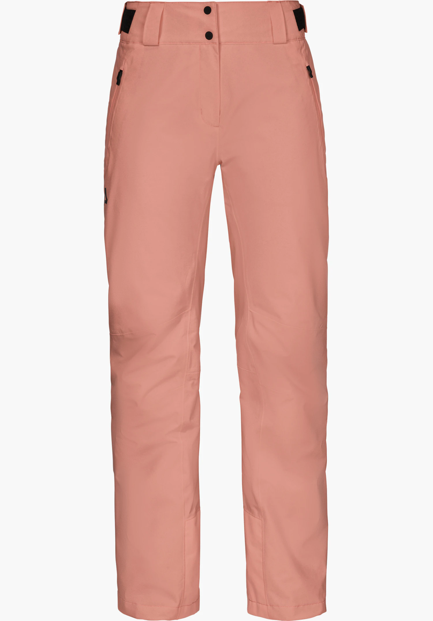 Pants Style Pine WMS ski trousers in pink, shown from the front and isolated on a white background.