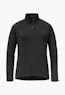 Longsleeve Style Kubena WMS black long-sleeve cycling jersey with raised stand-up collar; front zip closed, Schöffel logo on chest; front view on a white background.