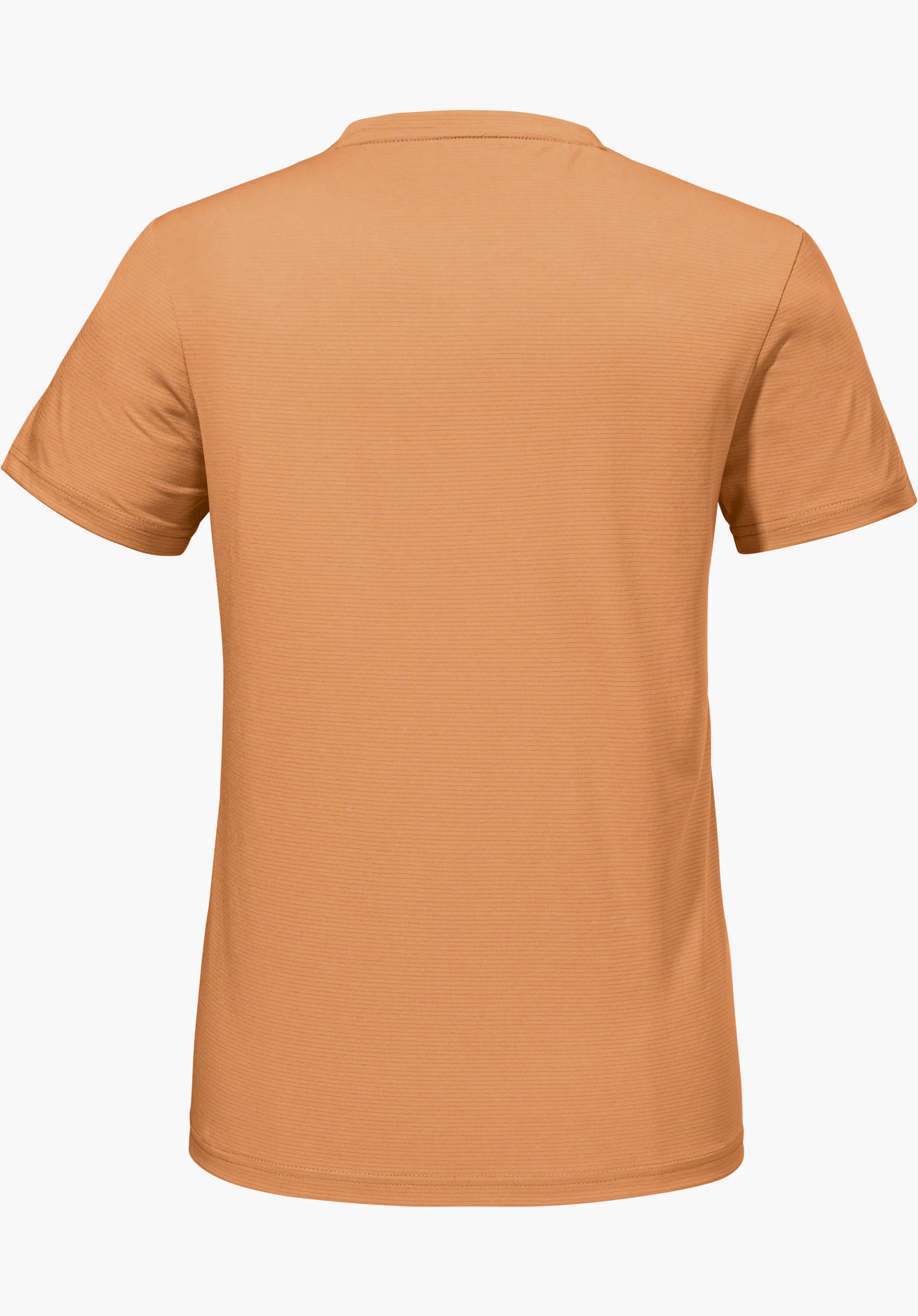 T Shirt Style Chipoma WMN in orange, shown from the back with a subtle fabric texture, isolated on a white background.
