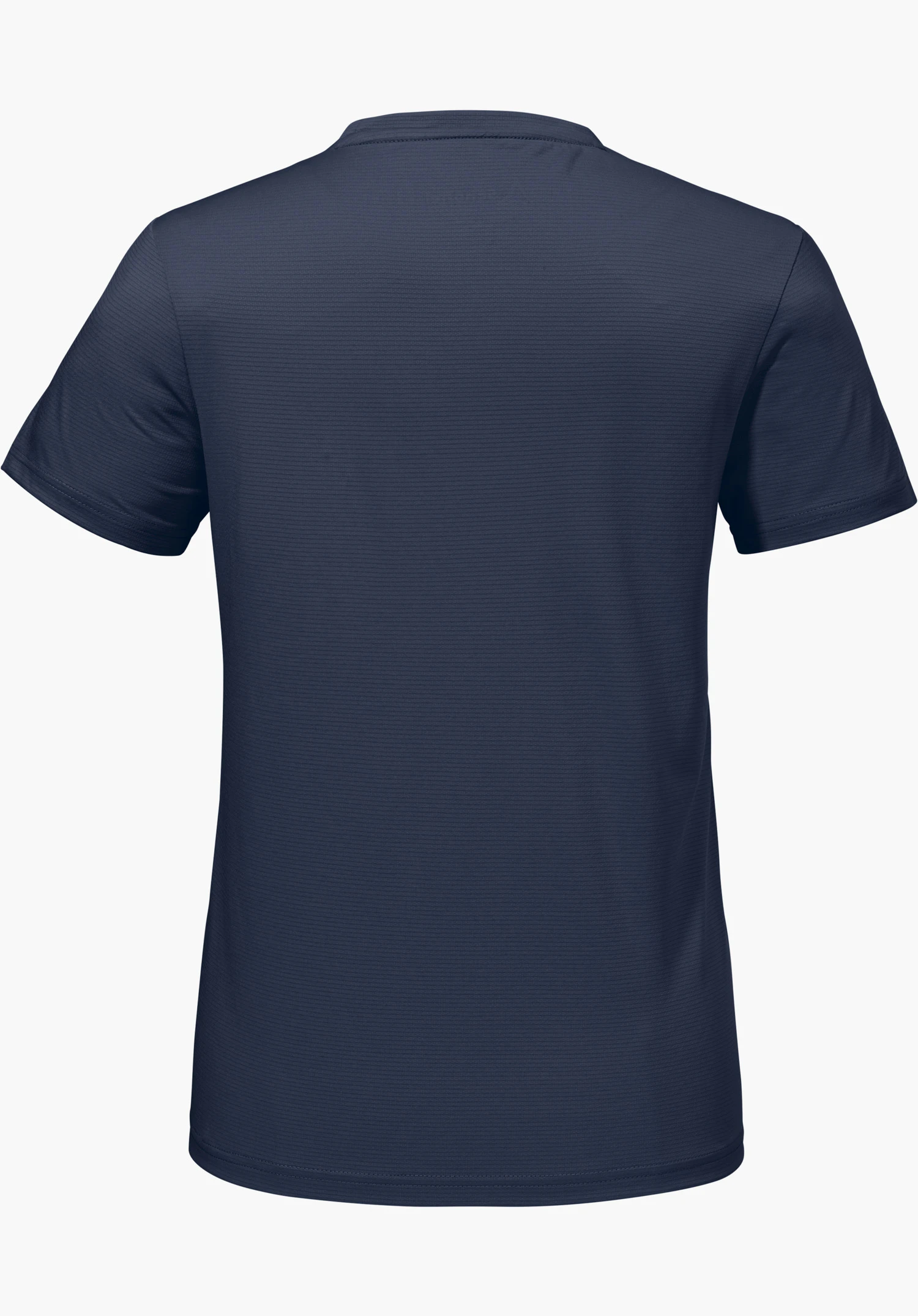 T Shirt Style Chipoma WMN in der Farbe Blau, gezeigt von hinten, freigestellt vor weißem Hintergrund.