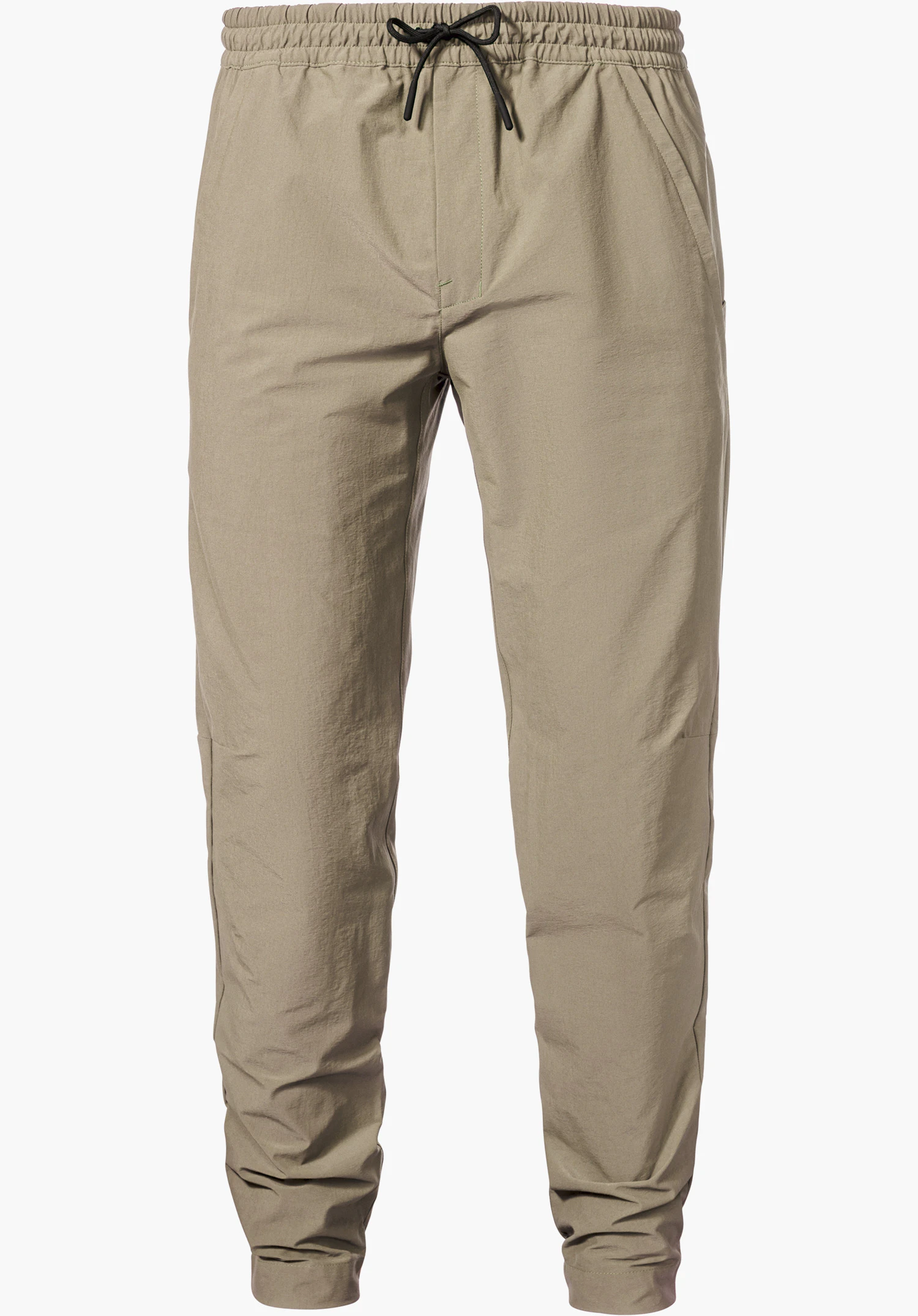Pants Vienna M en pantalon beige avec taille élastique et cordon de serrage noir, détouré sur fond blanc.