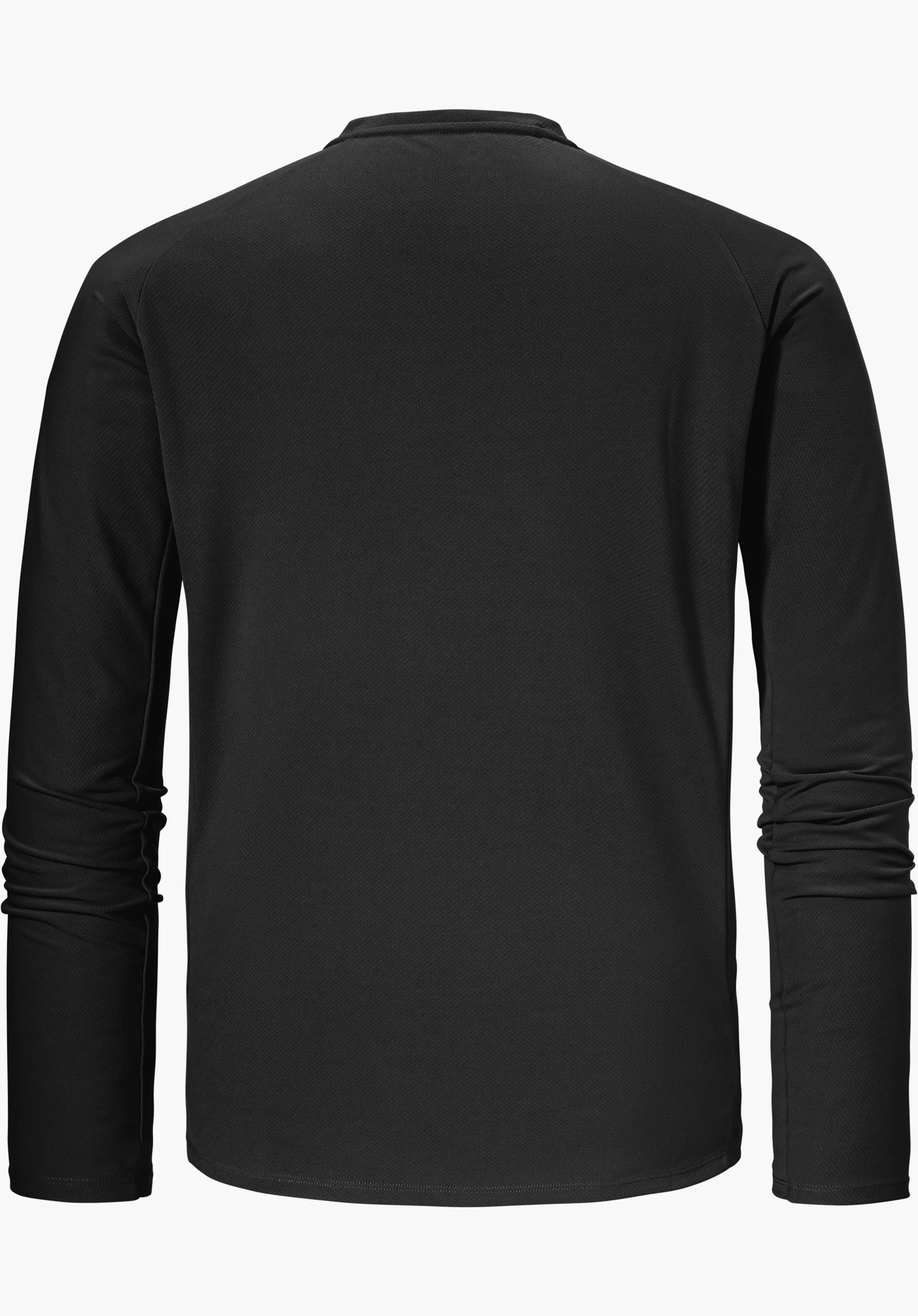 Longsleeve Style Enixa MEN in black, shown in back view, isolated against a white background.