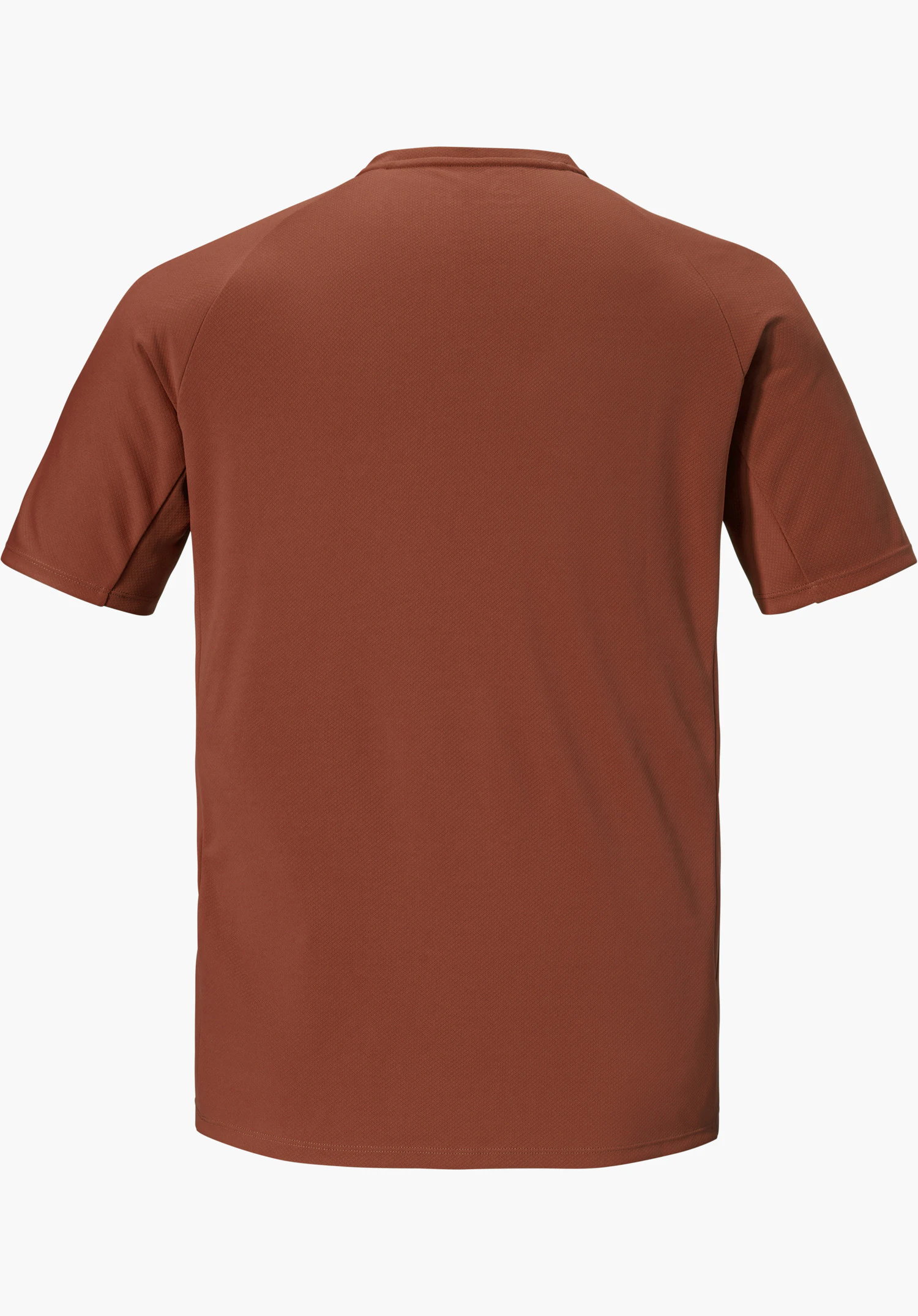 T Shirt Style Enixa MEN in red, shown from the back, isolated on a white background.