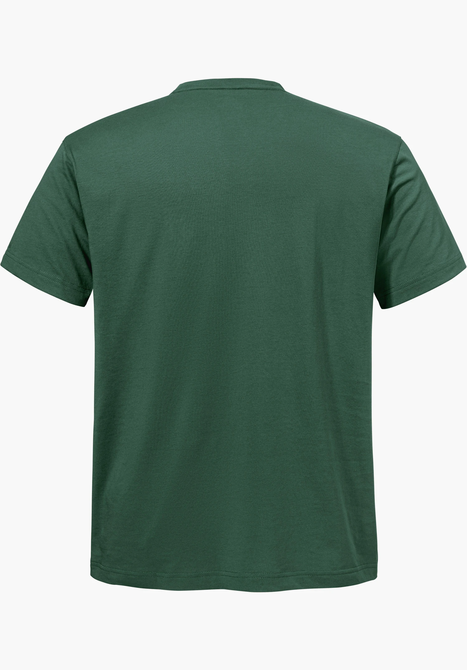 T Shirt Style Elmori MEN montre le dos en vert avec des manches courtes, détouré sur fond blanc.