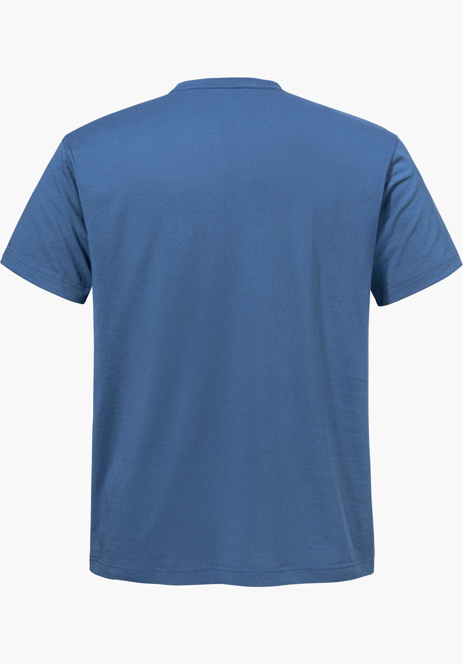 T Shirt Style Elmori MEN en bleu montre la vue de dos, isolé sur fond blanc.