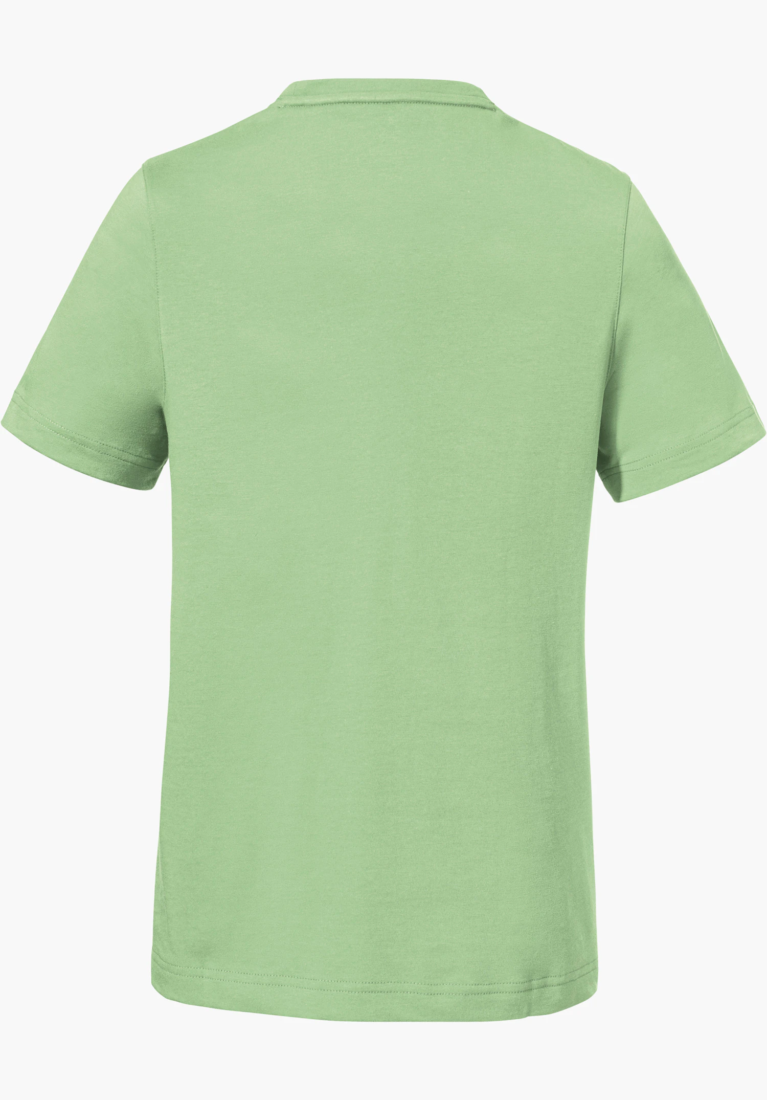 T Shirt Style Elmori WMN in green shows the plain back view of the short-sleeved top, isolated on a white background.