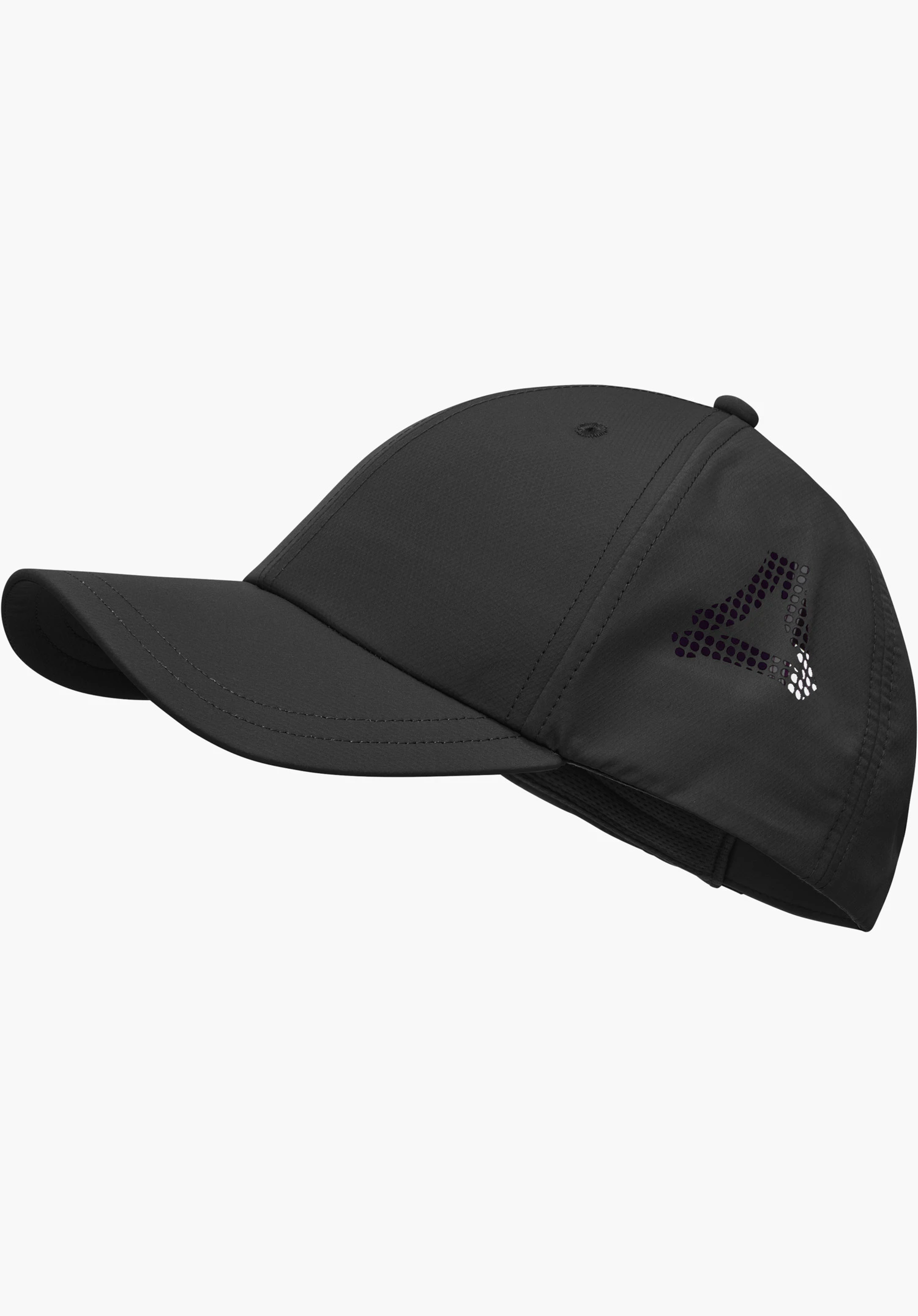 Cap Style Migandi WMN in black with a Schöffel logo on the side, isolated against a white background.