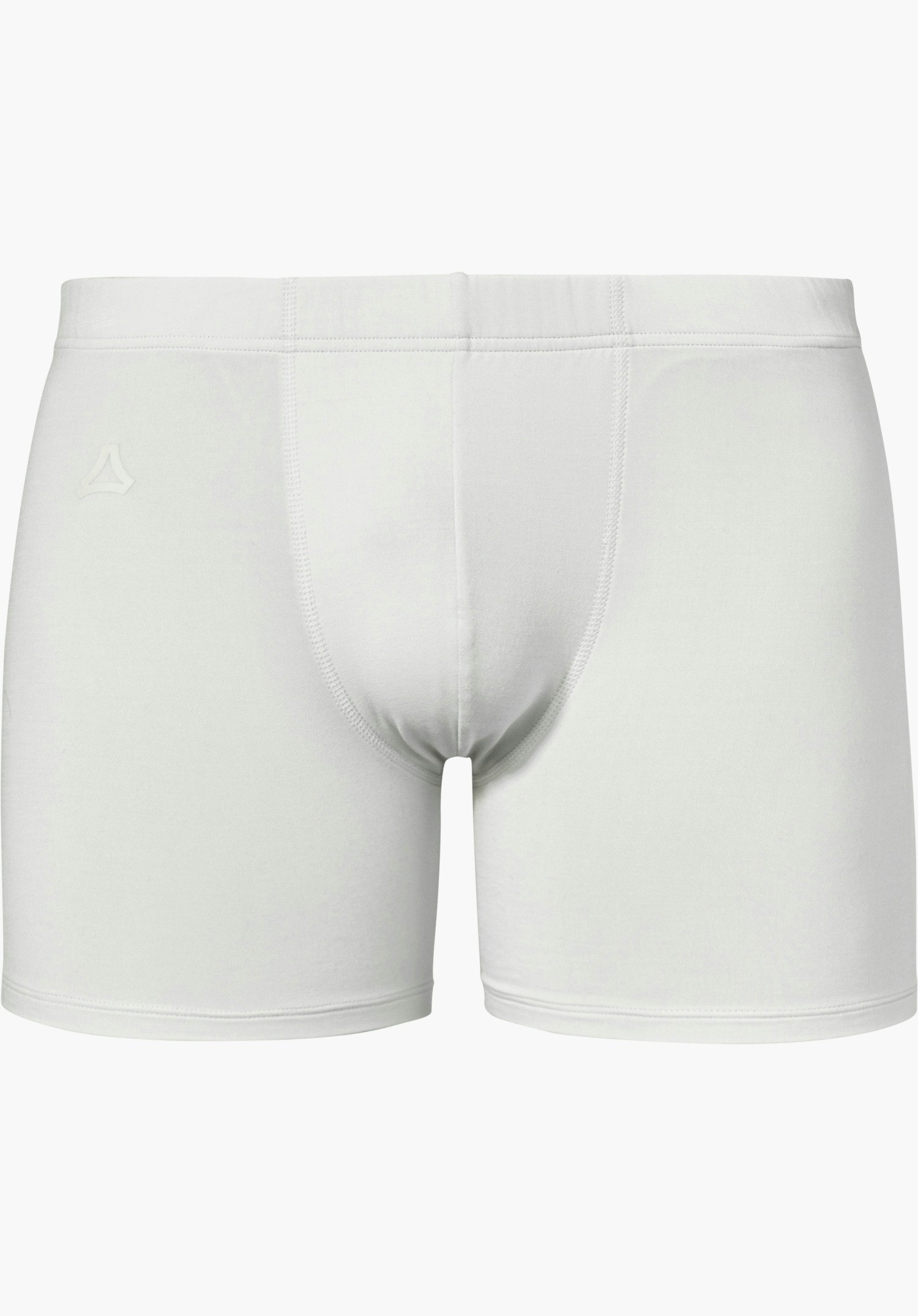 Boxershorts Style Konera MEN in Grau mit elastischem Bund und dezentem Schöffel-Logo, freigestellt vor weißem Hintergrund.