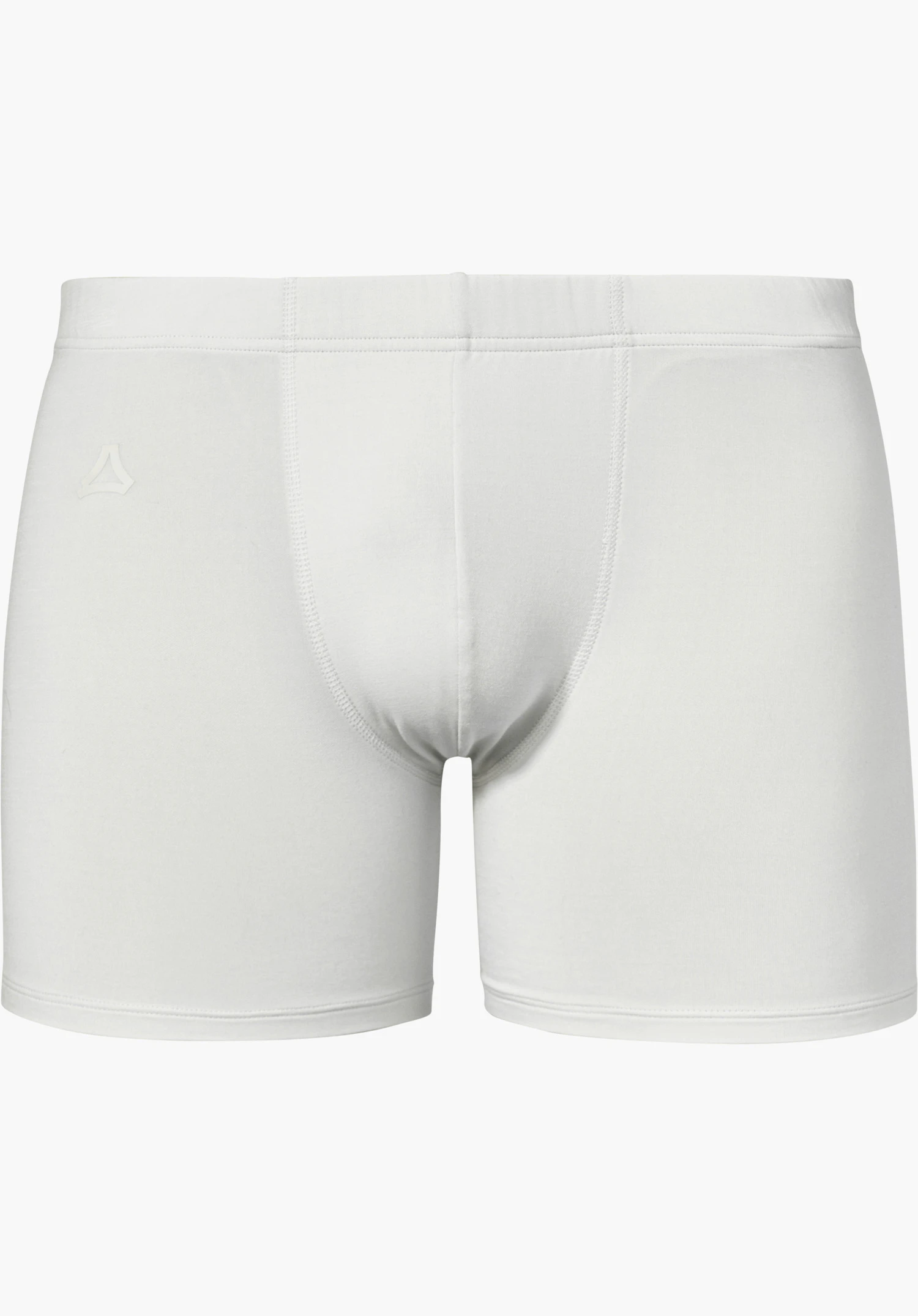 Boxershorts Style Konera MEN in Grau mit elastischem Bund und dezentem Schöffel-Logo, freigestellt vor weißem Hintergrund.