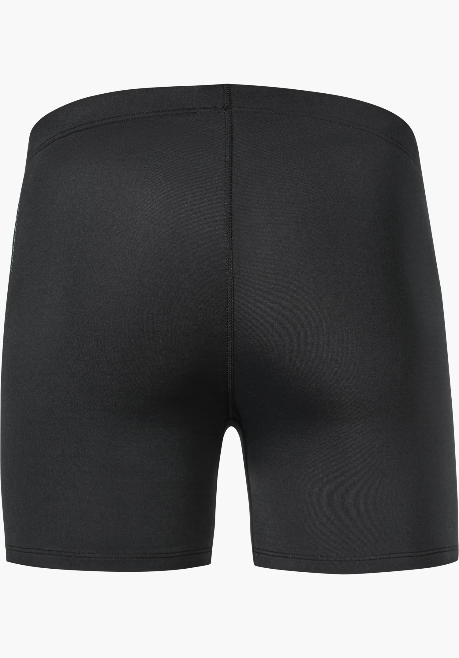 Boxershorts Style Konera MEN in black, back view with vertical centre seam, isolated on a white background.