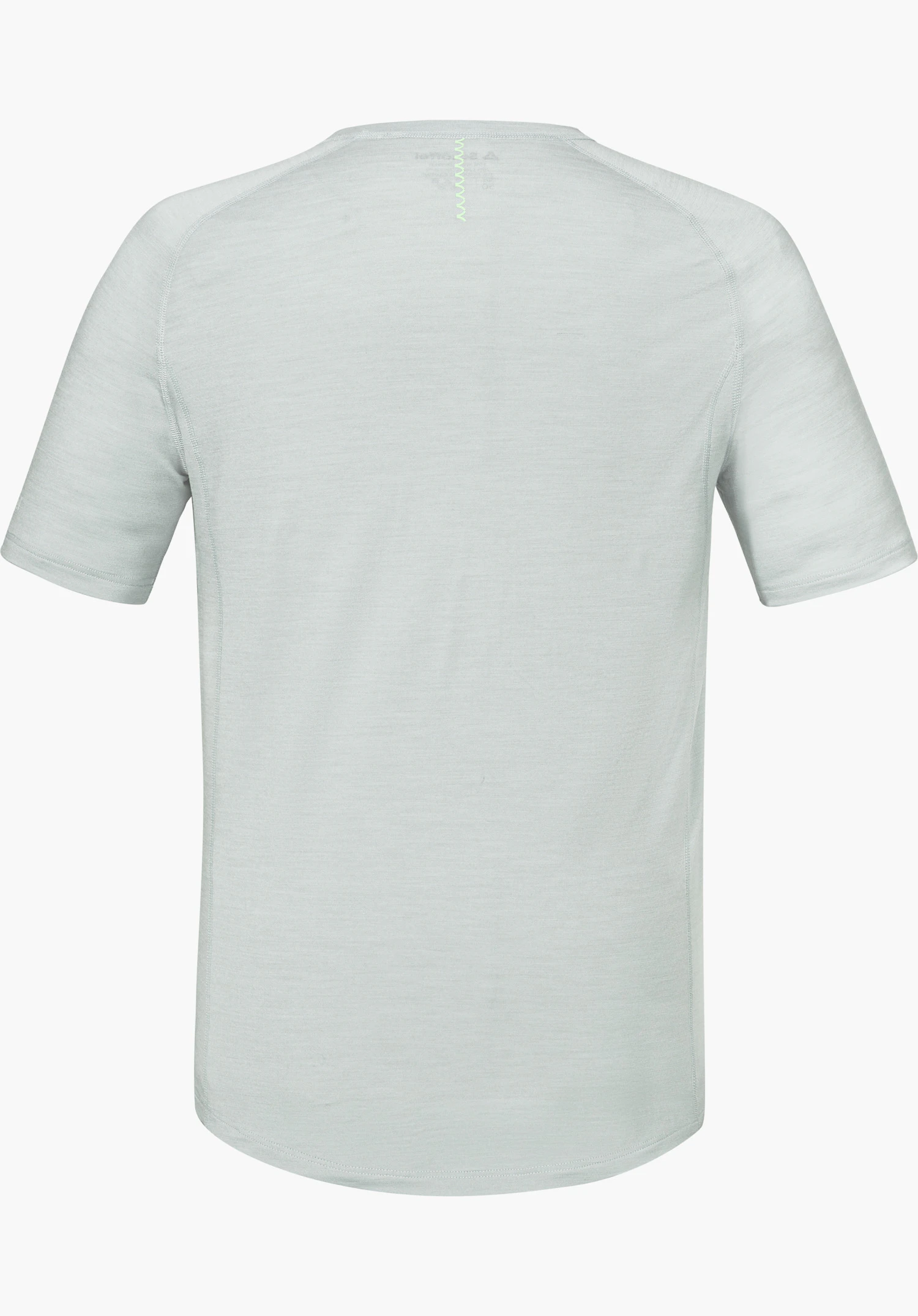 T Shirt Style Luterra MEN in grey, shown from the back and isolated on a white background.
