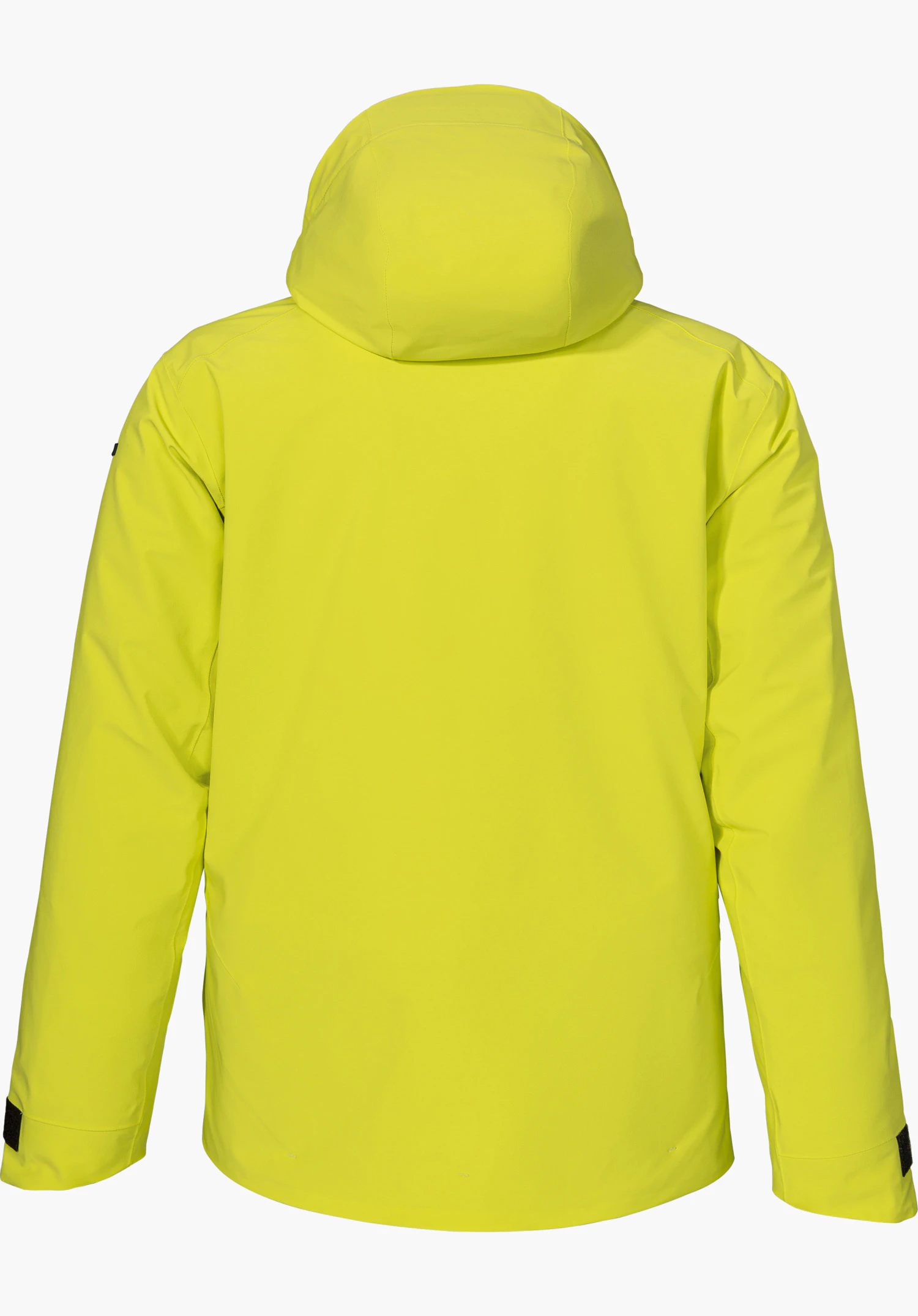 Jacket Style Pontre MEN hybrid insulator in yellow, shown from the back and isolated on a white background.