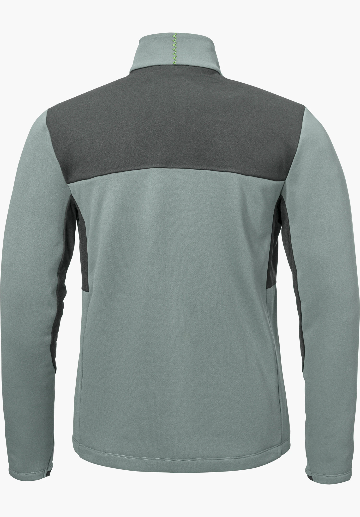 Fleece Jk Style Immerso MEN fleece jacket in grey, shown from the back and isolated on a white background.