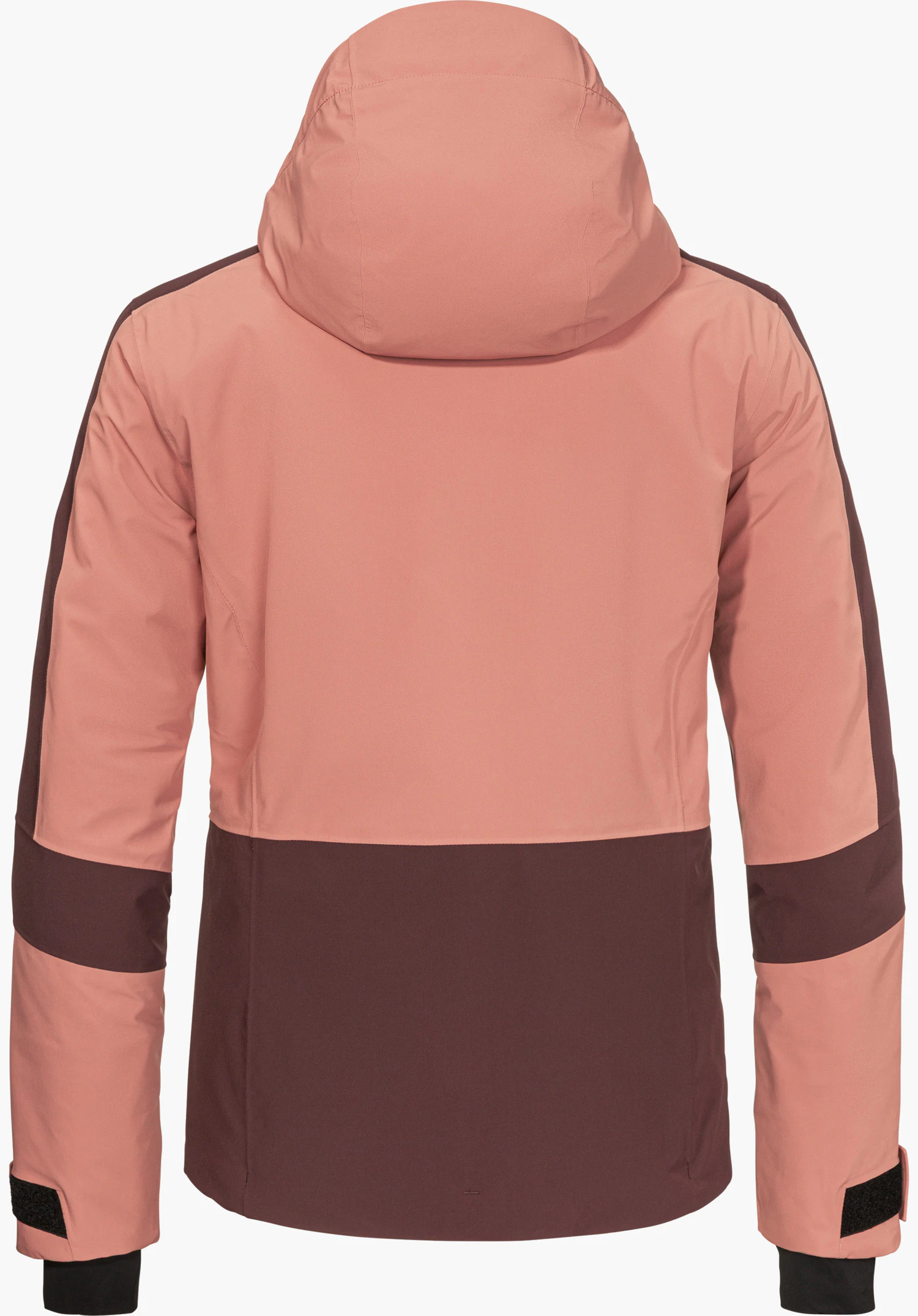 Jacket Style Safuna WMN en rose, vue de dos avec capuche, détourée sur fond blanc.
