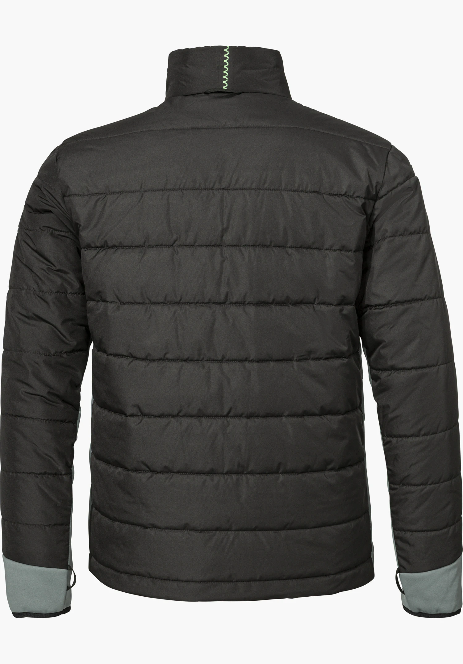 3in1 Jacket Style Refoca MEN in grau in Rückansicht mit Stehkragen und horizontaler Steppung freigestellt vor weißem Hintergrund.