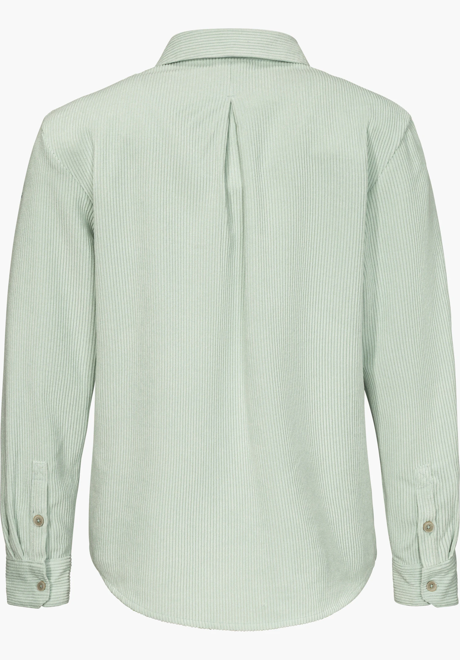 Blouse Style Libereo WMN overhemdblouse in groen, achteraanzicht, vrijstaand op een witte achtergrond.