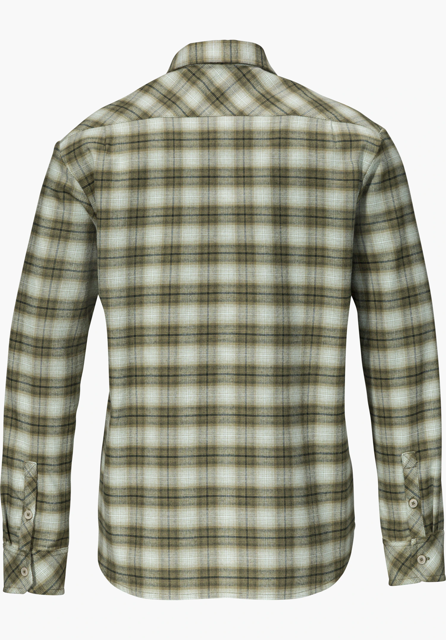 Blouse Style Kleion WMN overhemdblouse in groen, achteraanzicht, vrijstaand op een witte achtergrond.