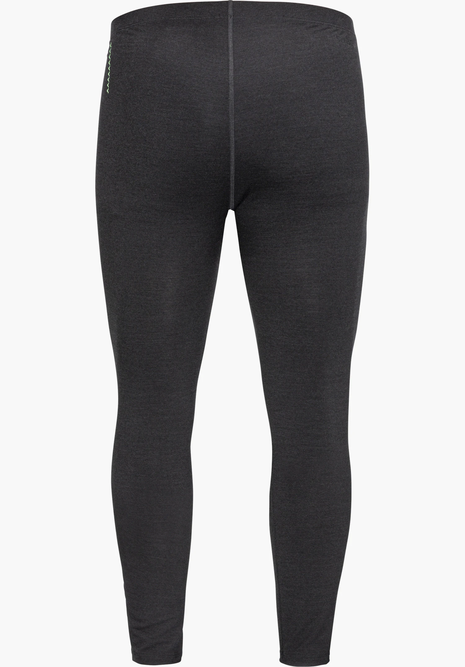 Tights Style Luterra MEN in black, shown from the back with elastic waistband, functional seams and Schöffel lettering, isolated on a white background.