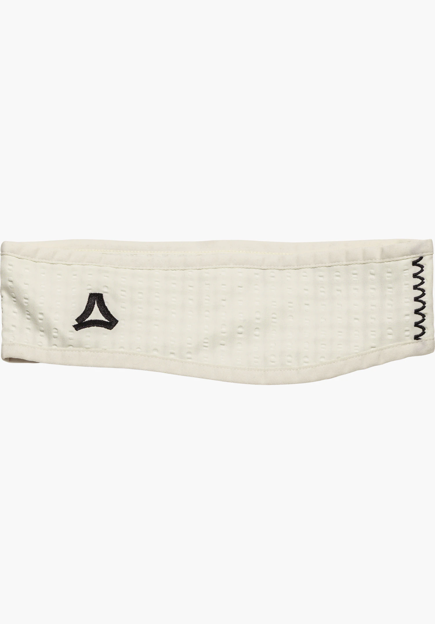 Headband Style Enixa UNI Fleece-Stirnband in der Farbe natur mit Schöffel-Logo in Frontansicht freigestellt vor weißem Hintergrund.