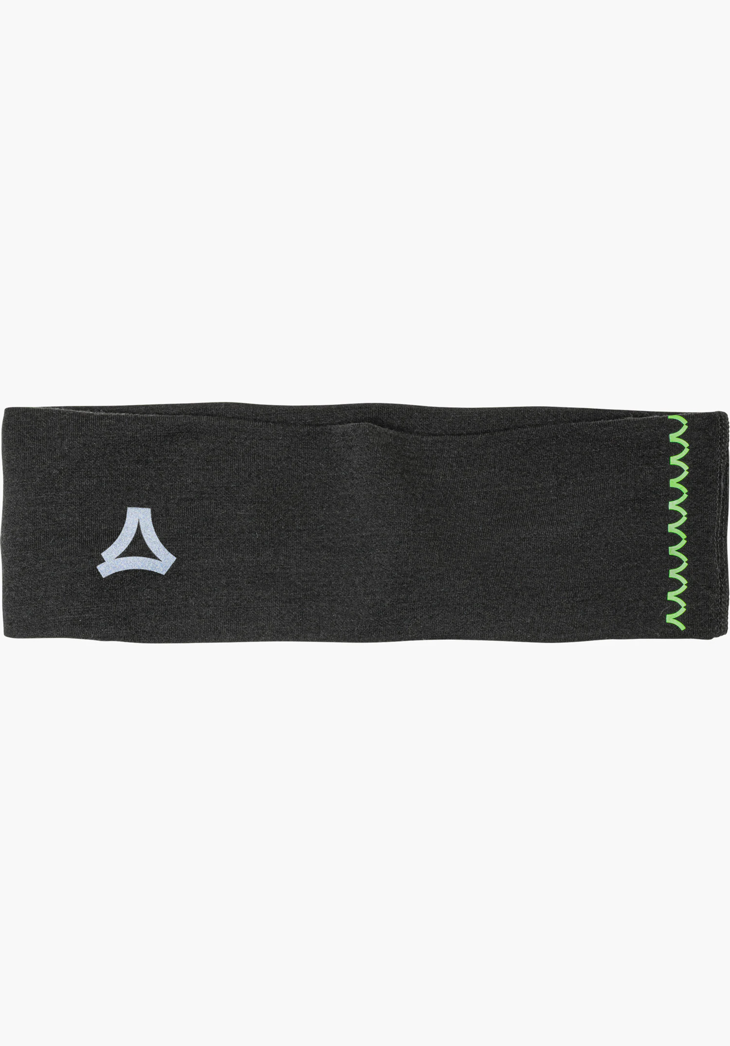 Headband Style Luterra UNI Stirnband in schwarz mit Schöffel-Logo in Frontansicht freigestellt vor weißem Hintergrund.