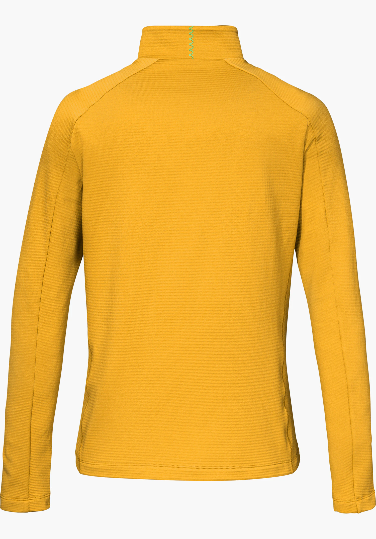 Longsleeve Style Energio WMN in gelb in der Rückansicht freigestellt vor weißem Hin tergrund.